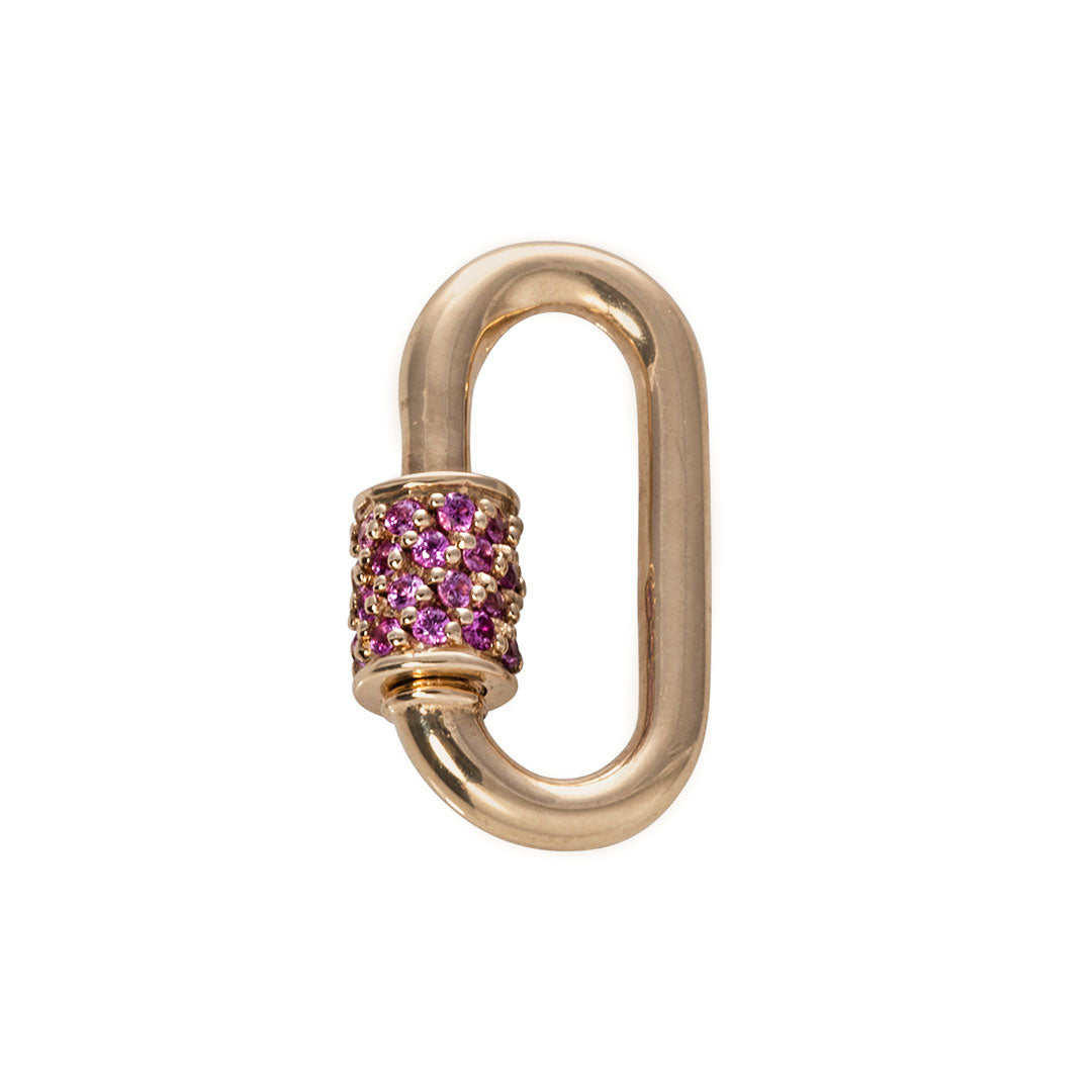 14K Gold Pink Sapphire Baby Lock Necklace - Elegant Jewelry Gift for Women, Perfect for Valentine's Day, Anniversary & Special Occasions