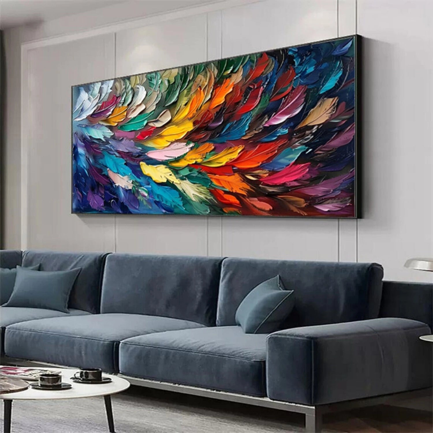 Abstract Painting #AB 312 - Modern Wall Art for Living Room, Bedroom & Office Decor | Large Canvas Artwork for Home & Commercial Spaces