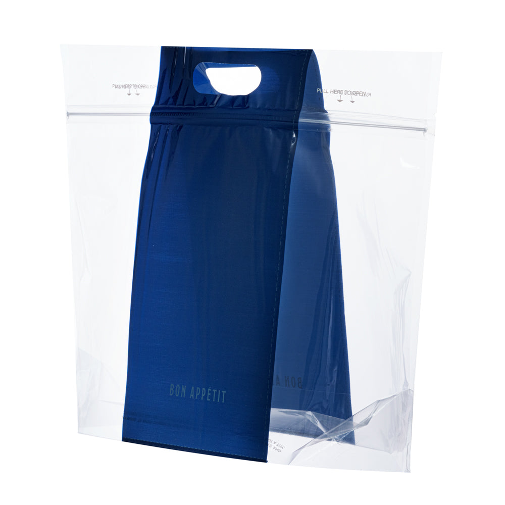Clear Plastic Gusset Zipper Bags with Handles - 12.5