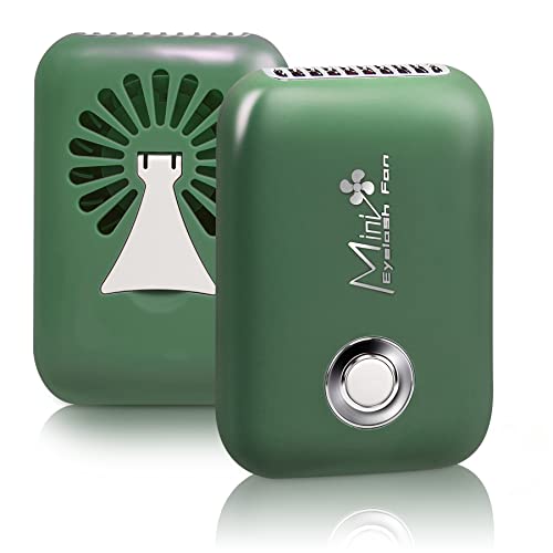 Mlogiroa Mini Eyelash Fan Dryer - Portable Handheld Lash Extension Blower for Faster Drying - Perfect for Salon & Home Use (Green)