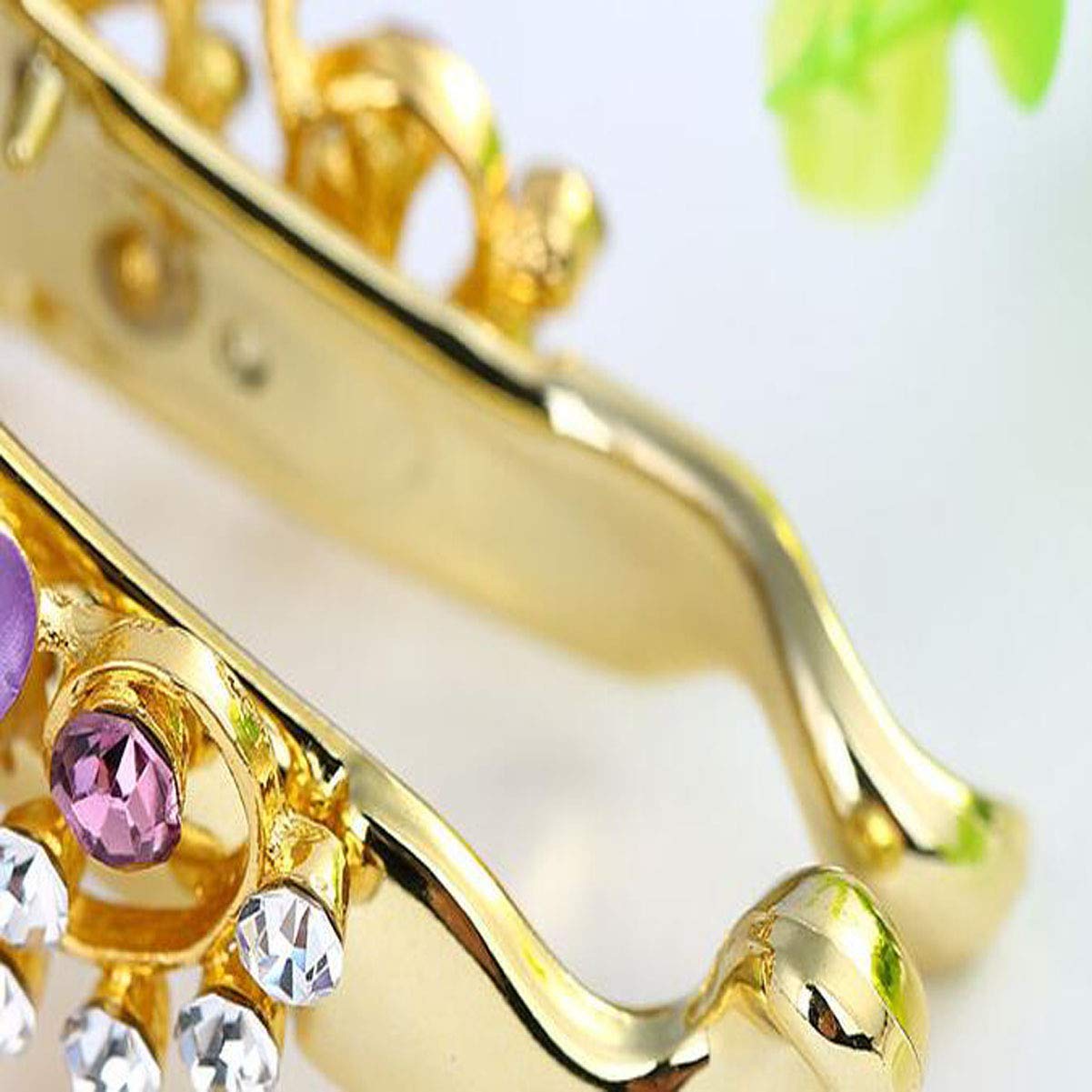 2 Pcs Butterfly Rhinestone Crystal Banana Hair Clips - Vertical Clamp Ponytail Holder for Women | Hair Accessories for Parties, Weddings & Daily Styling