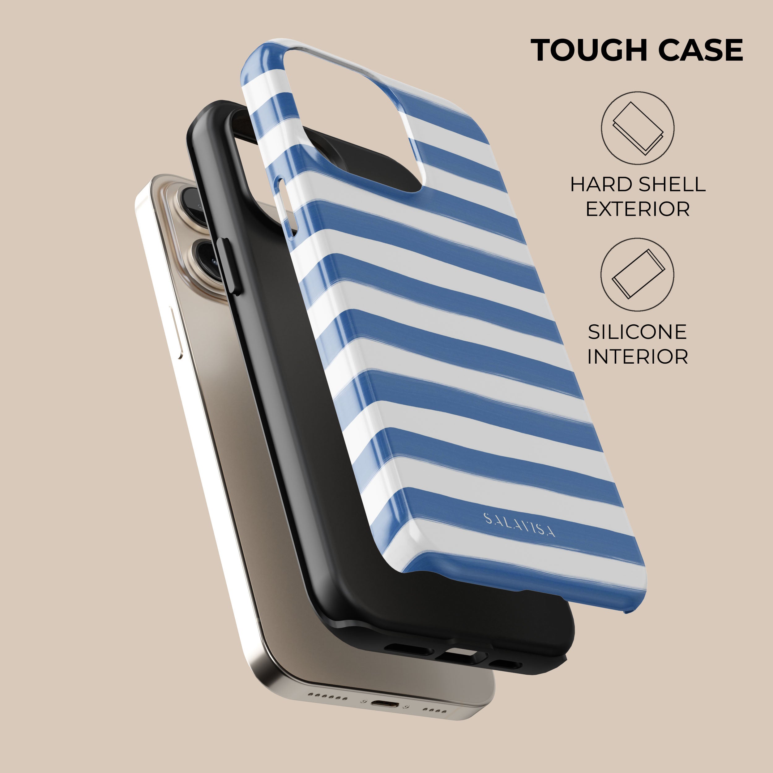 Sailor Lines iPhone Case - Trendy & Durable Phone Cover for iPhone 13/12/11/XR - Perfect for Beach, Travel & Summer Outfits