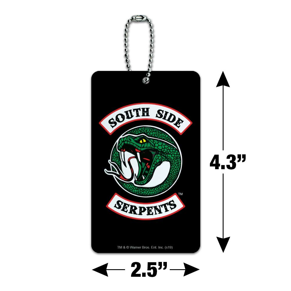 Riverdale South Side Serpents Themed Luggage Tag - Durable Suitcase ID Card for Carry-On Bags - Perfect for Travel, Cosplay, and TV Show Fans