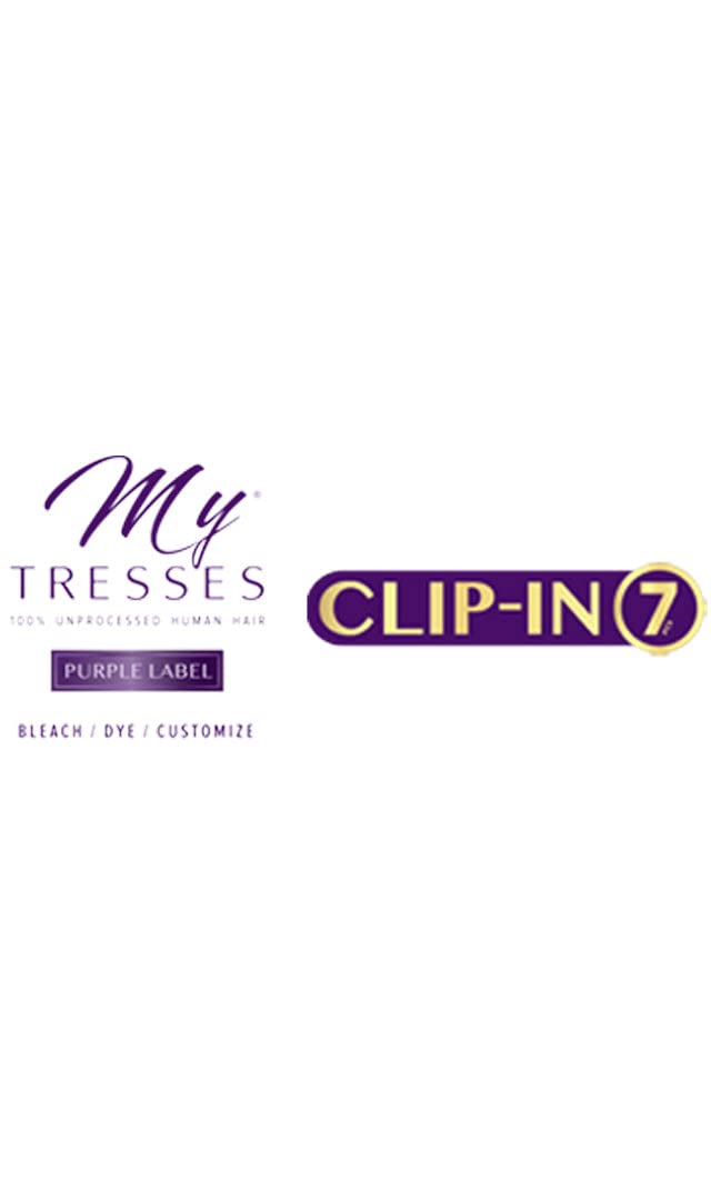 Outre MyTresses Purple Label 100% Unprocessed Human Hair Clip-in Extensions 7-Piece Set - 22 Inch Natural Body Wave (1B/Off Black) - Perfect for Daily Wear, Special Occasions & Styling Versatility