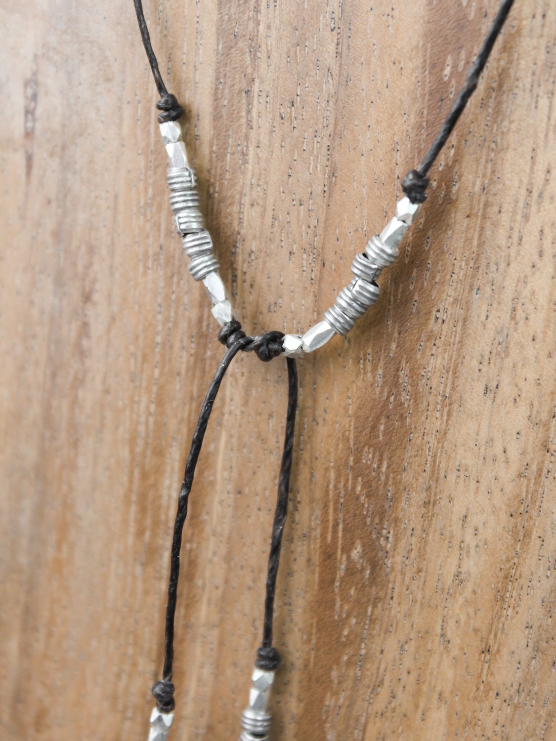 Authentic Hill Tribe Silver Lariat Necklace - Handmade Thai Tribal Jewelry for Women | Perfect for Boho, Layering & Special Occasions