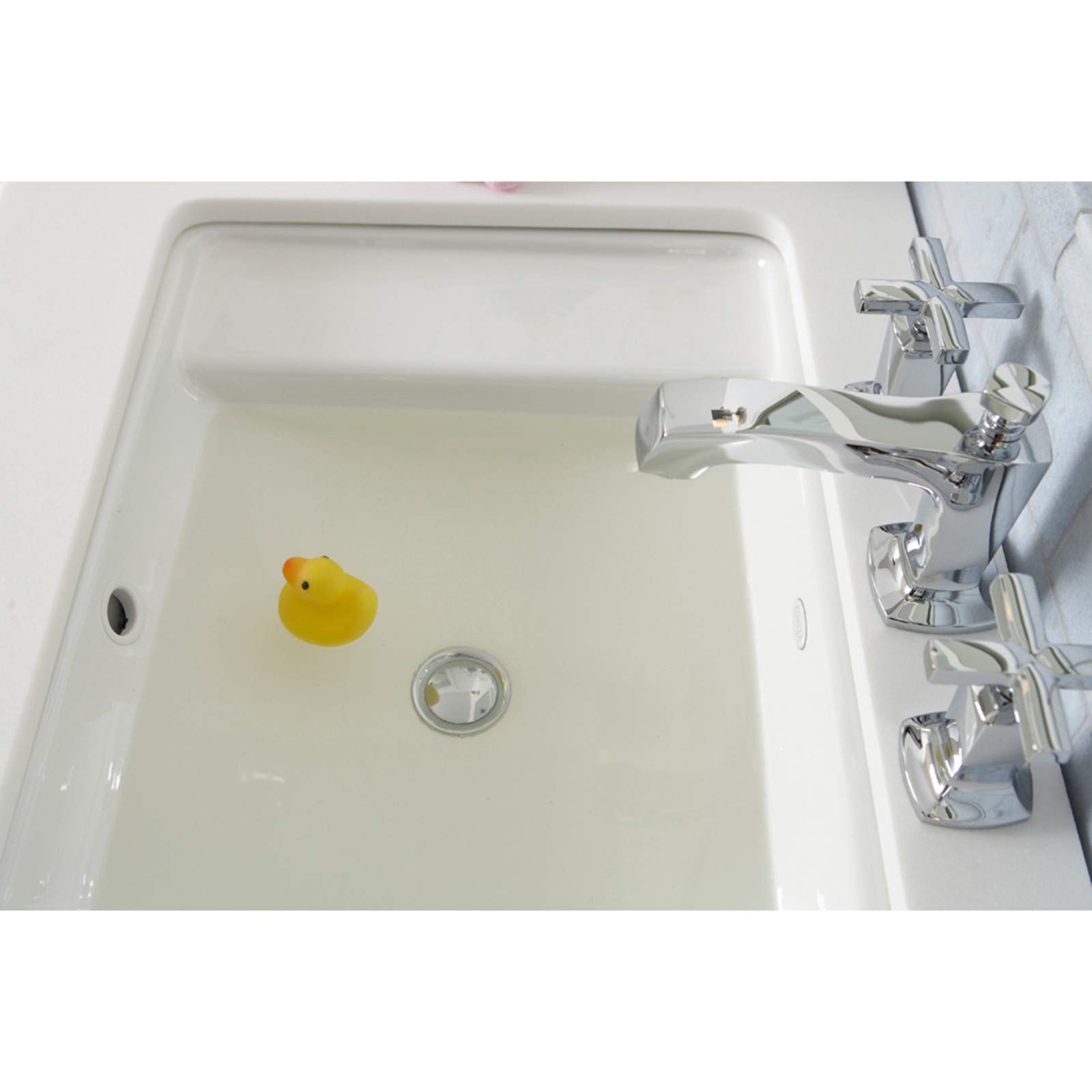 KOHLER Ledges Cast Iron Bathroom Sink - Durable & Stylish Drop-In Lavatory for Modern Homes, Perfect for Master Bathrooms & Powder Rooms