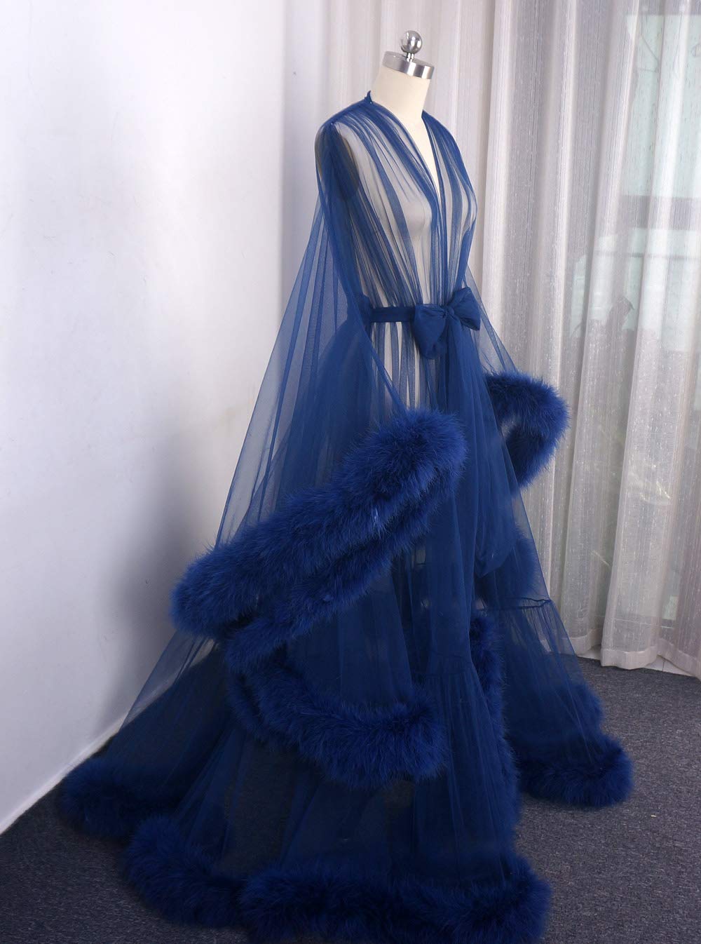 Upgrade Feather Dressing Gown - Luxurious Marabou Robe for Boudoir, Wedding & Old Hollywood Glamour | Perfect Bridal Shower Gift & Photo Shoot Prop