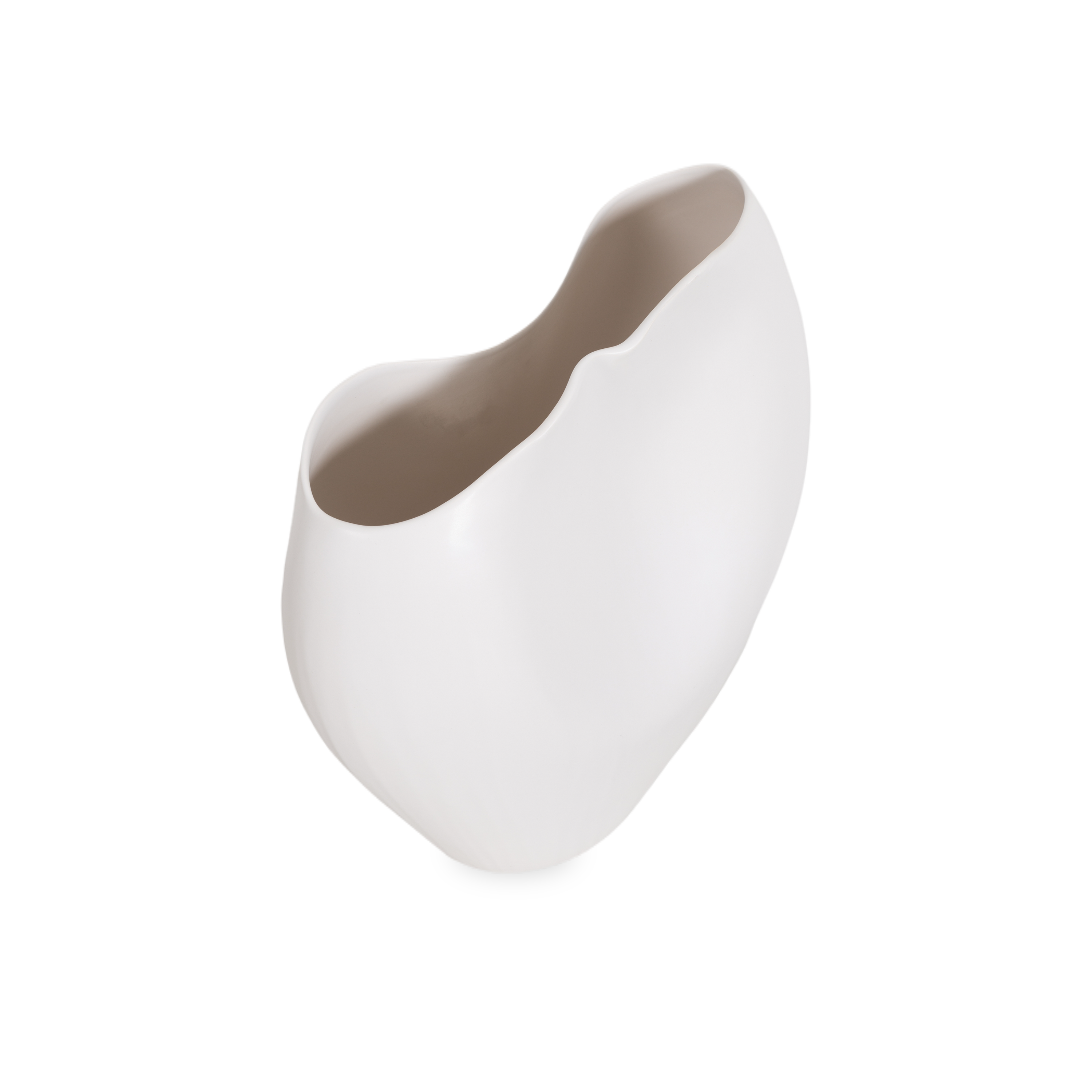 Elegant White Horn Vase - Modern Home Decor for Living Room, Dining Table & Wedding Centerpieces - Handcrafted Ceramic Flower Vase for Fresh & Artificial Floral Arrangements