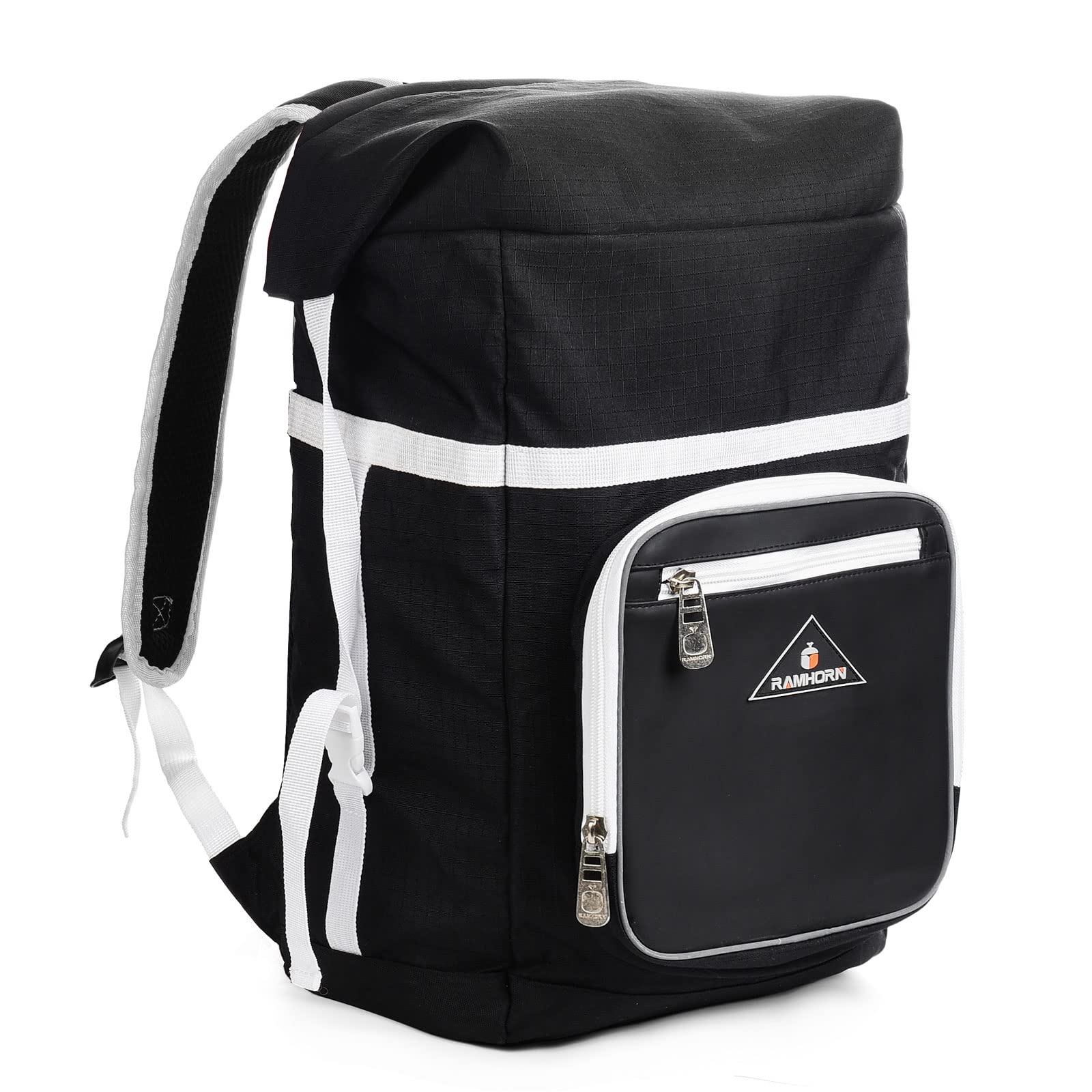RAMHORN 26L Waterproof Laptop Backpack for Men & Women - Durable School, College, Business & Travel Backpack - Perfect for Hiking, Camping & Daily Commute (Black)