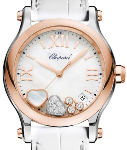 Chopard Happy Sport Ladies Watch - Stainless Steel & Ethical Rose Gold with Diamonds | Luxury Women's Wristwatch for Business, Party & Special Occasions