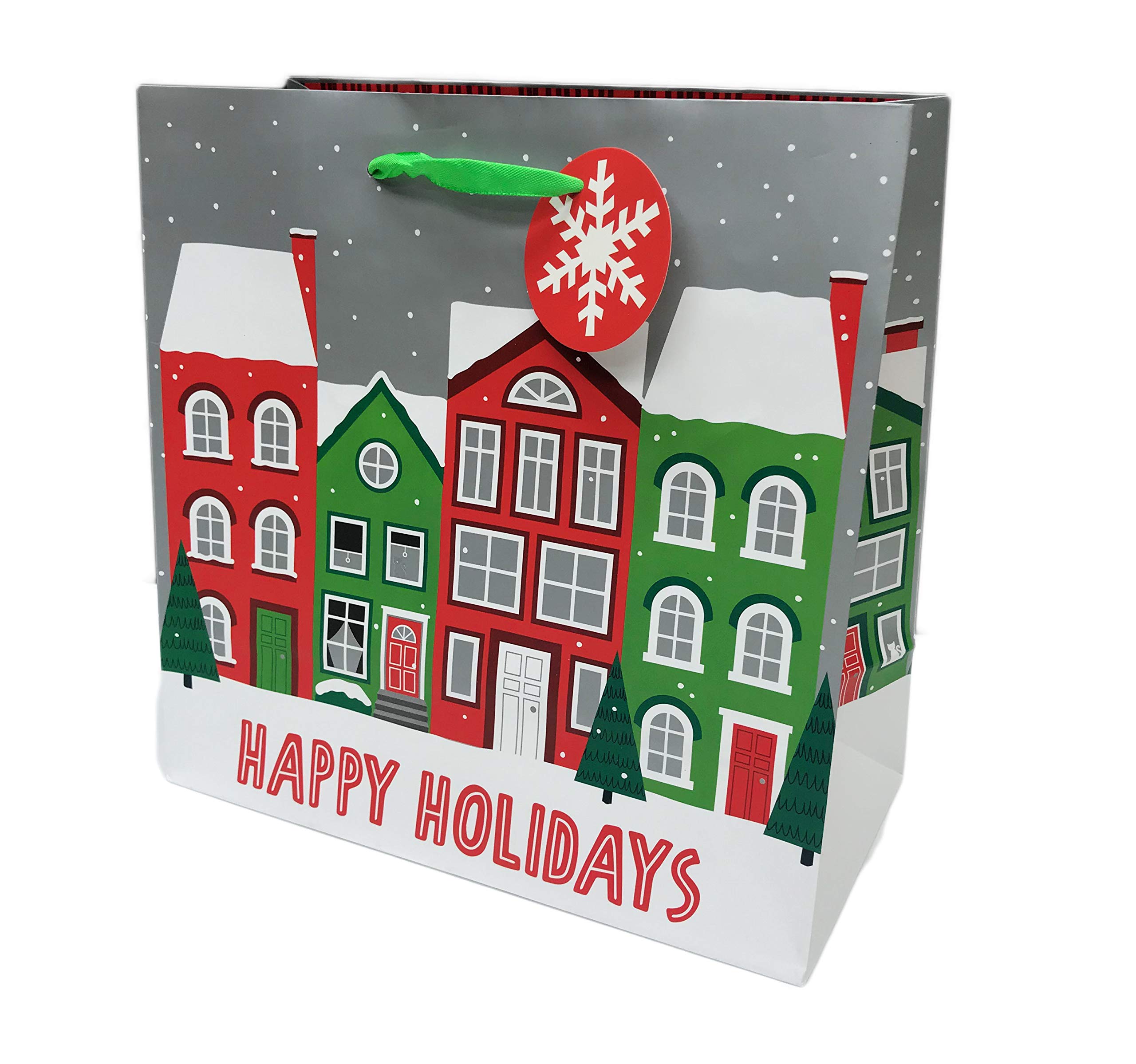 Festive Christmas Gift Bags - 2 Pack for Holiday Party & Gifting