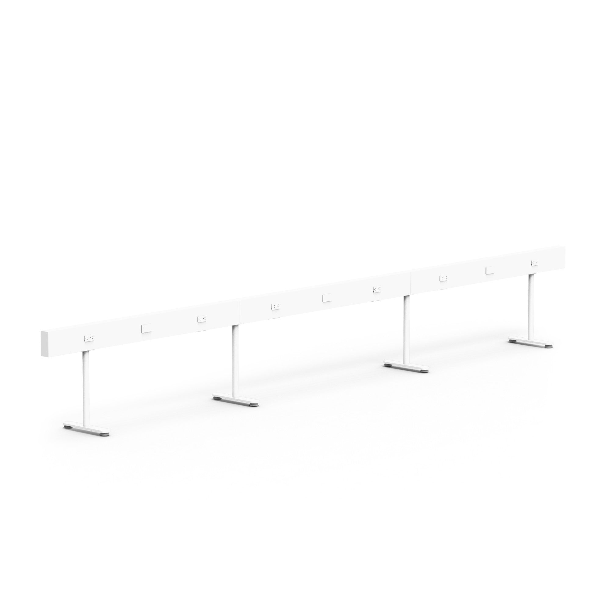 Boom Power Rail with Round Legs - Heavy Duty Metal Support for DIY Furniture, Shelving, and Industrial Use | Perfect for Home, Office, and Workshop Projects