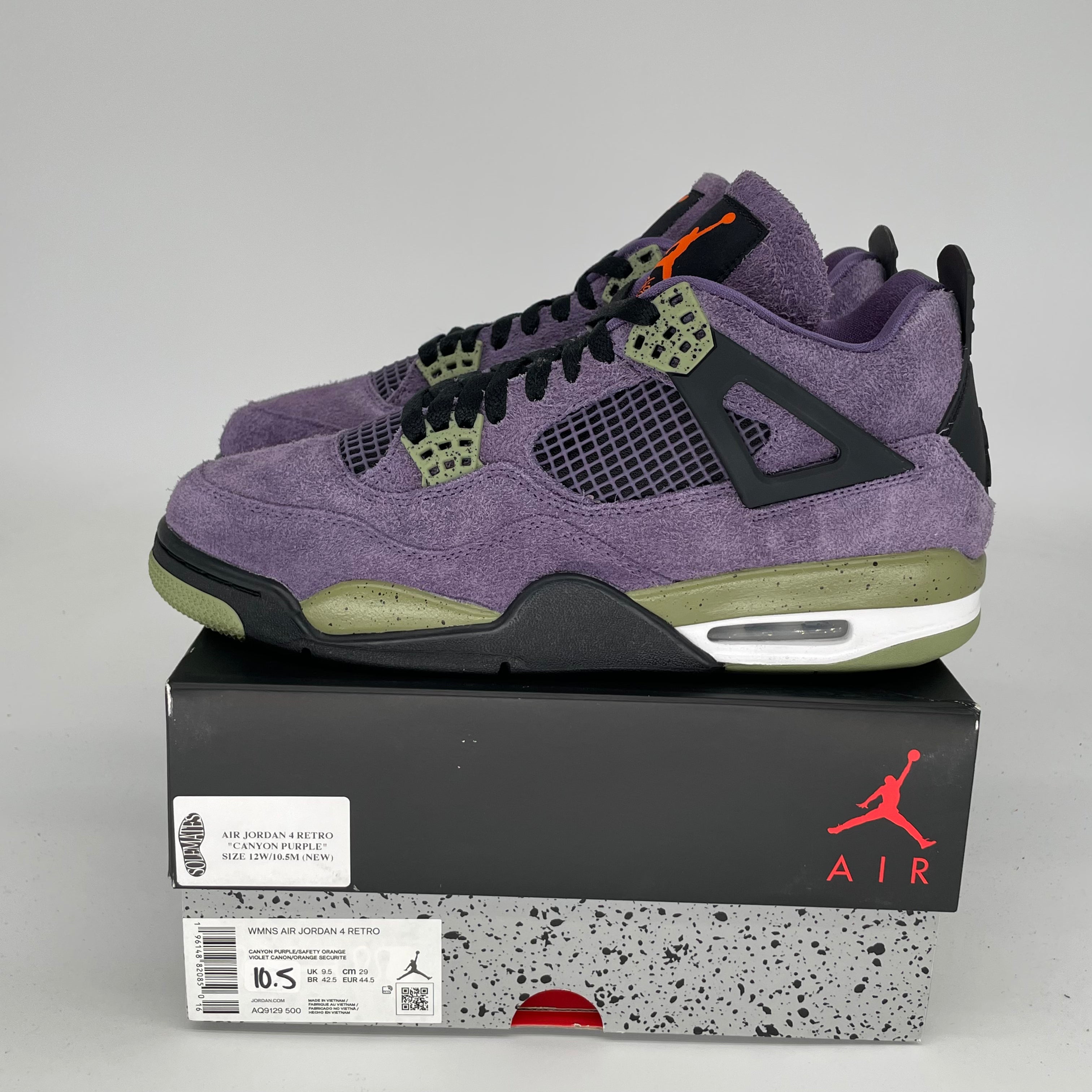 AIR JORDAN 4 CANYON PURPLE Women's Basketball Shoes Size 10.5/12W AQ9129-500 - Perfect for Streetwear, Sneaker Collection & Casual Fashion