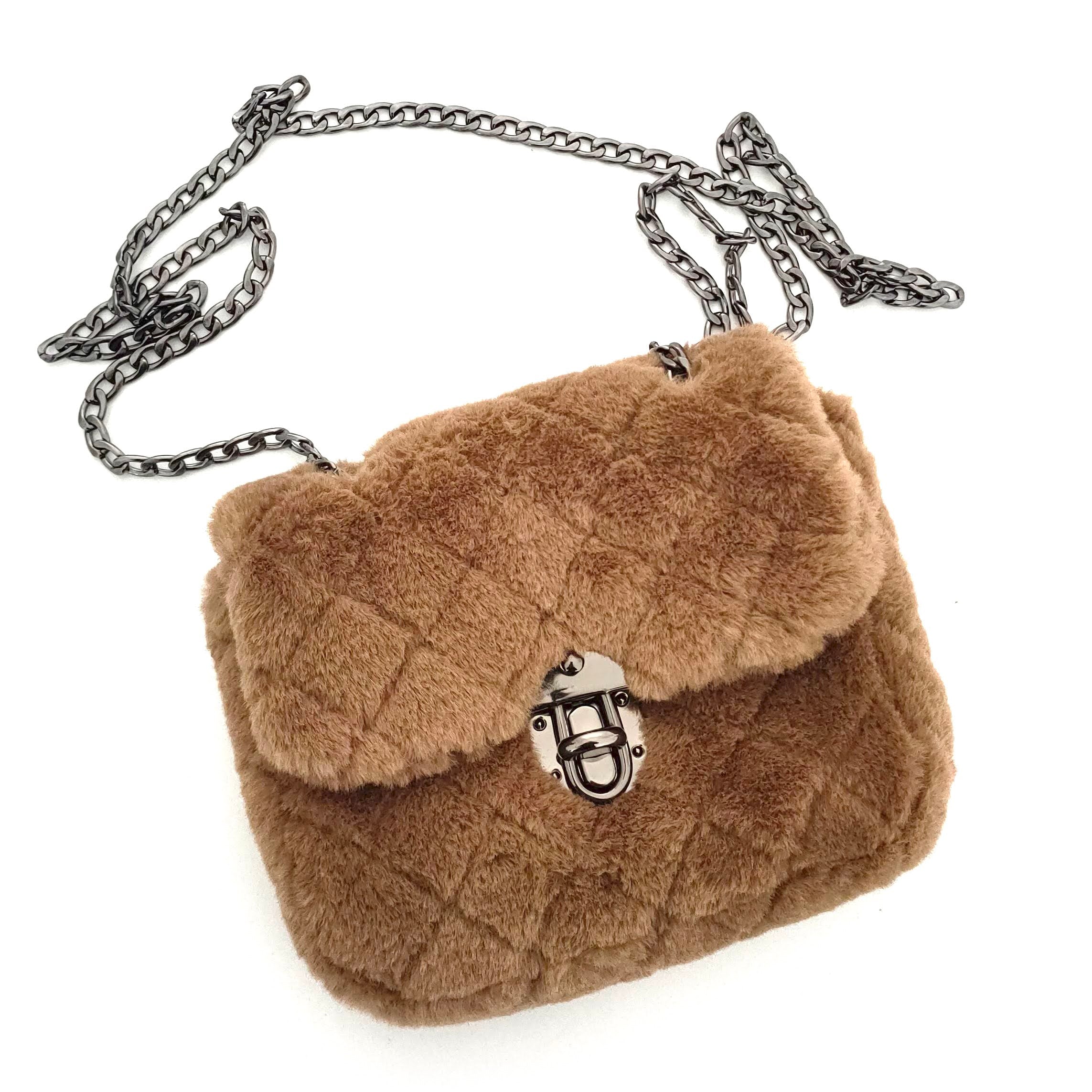 Luxury Faux Fur Tote Bag with Detachable Strap - Soft Mink Style Handbag for Women, Fashionable Shoulder Bag for Work, Travel & Shopping