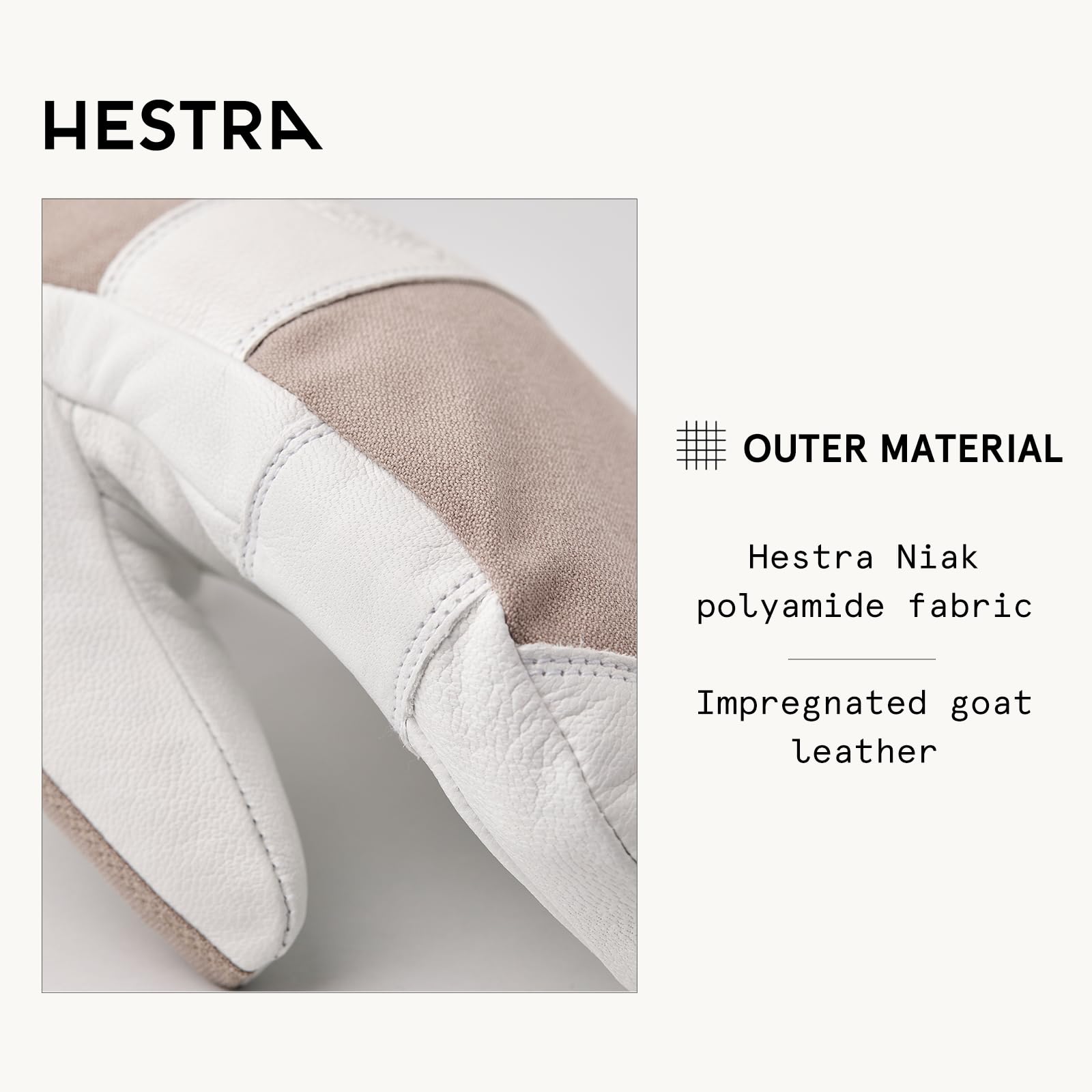 Hestra Women's Voss CZone Mitt Leather Waterproof Ski Gloves - Warm Winter Alpine Skiing & Snowboarding Gloves for Women