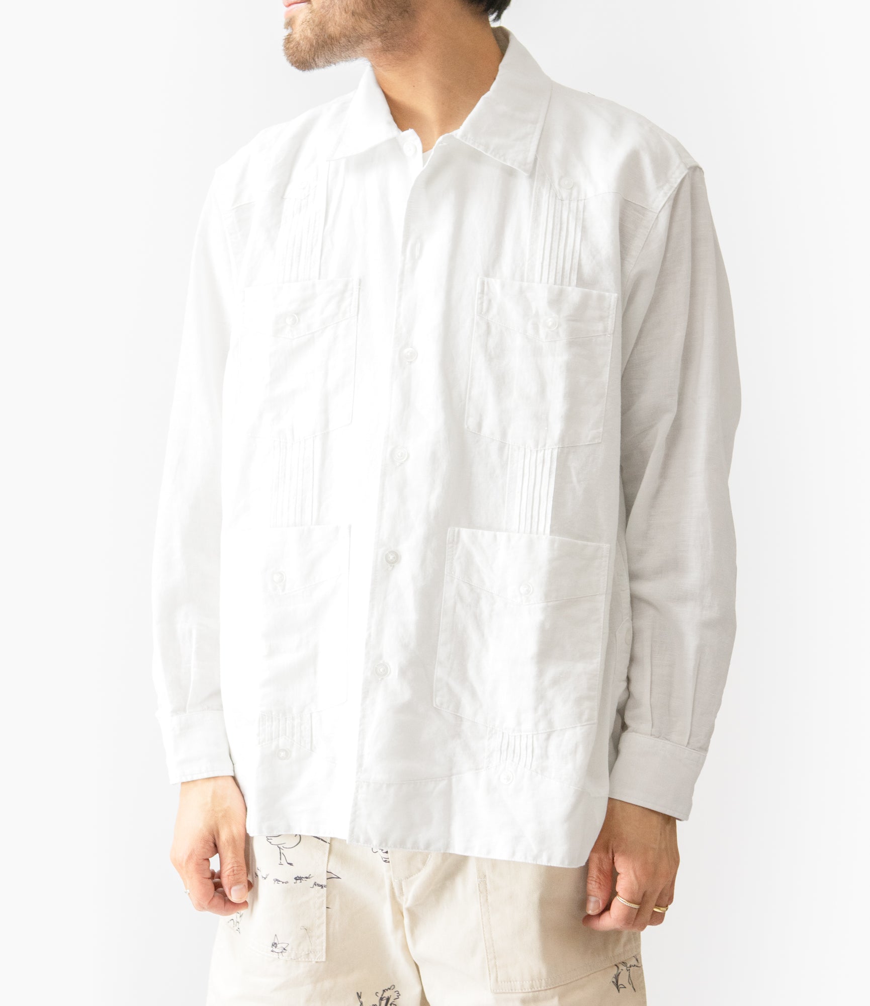 Premium White Guayabera Shirt - 100% Handkerchief Linen Cuban Shirt for Men | Perfect for Summer Weddings, Beach Vacations & Tropical Parties