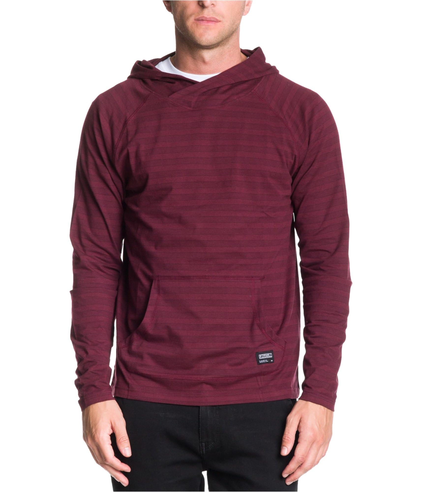 Ezekiel Men's Striped Hoodie Sweatshirt - Red, Small | Casual Pullover for Streetwear & Winter Layering