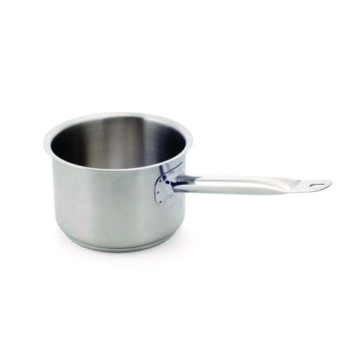 Premium 7.5 Quart Stainless Steel Sauce Pan with Lid - Culinary Essentials 859425 - Perfect for Soups, Stews & Pasta Cooking in Professional & Home Kitchens