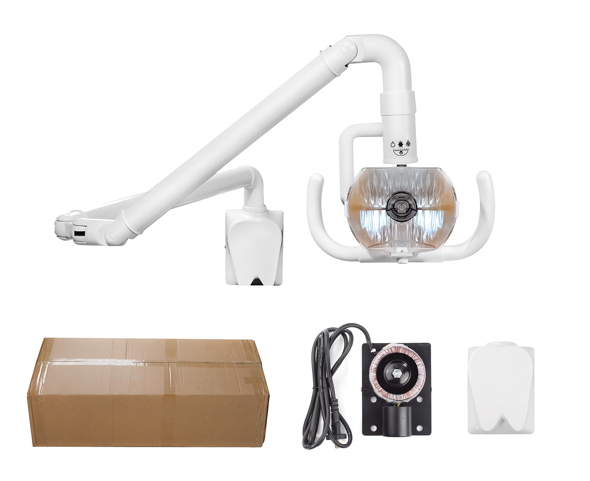 50W White Wall-Mounted Surgical Examination Lamp - Shadowless Cool LED Light for Medical Clinics, Dental Offices & Home Healthcare Use