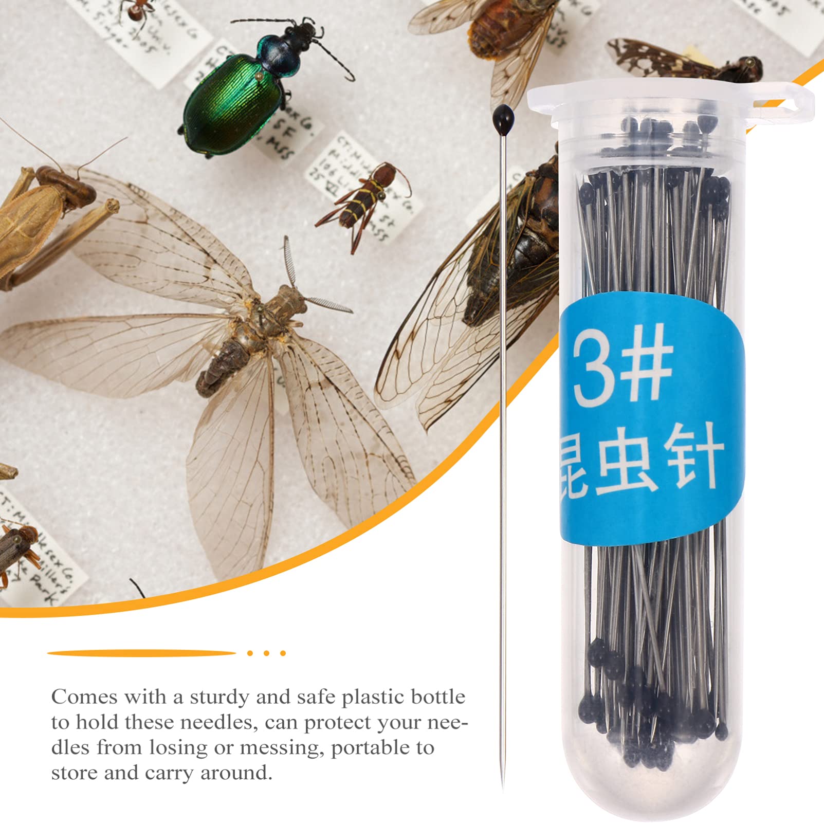 200Pcs Stainless Steel Entomology Pins for Wedding Decorations - Perfect for Displaying Butterflies, Insects & Floral Arrangements at Weddings, Parties & Home Decor