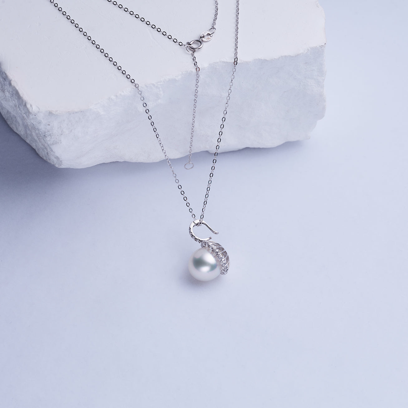 18K Solid Gold Australian White South Sea Pearl Necklace for Women - Luxury Elegant Jewelry Gift for Wedding, Anniversary & Special Occasions