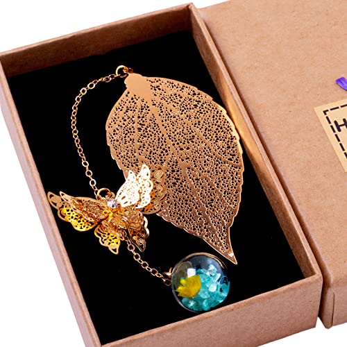 Leaf Gold - Blue Crystal Yellow Flowers