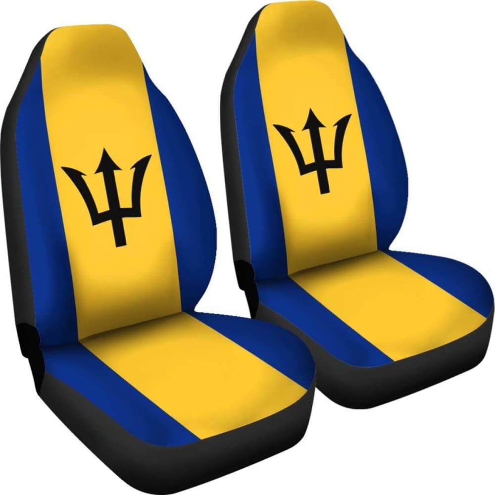 Barbados Flag Car Seat Covers - Universal Fit for Cars, Trucks & SUVs - Durable & Stylish Car Accessories for Patriotic Drivers - Perfect for Road Trips, National Holidays & Caribbean-Themed Events