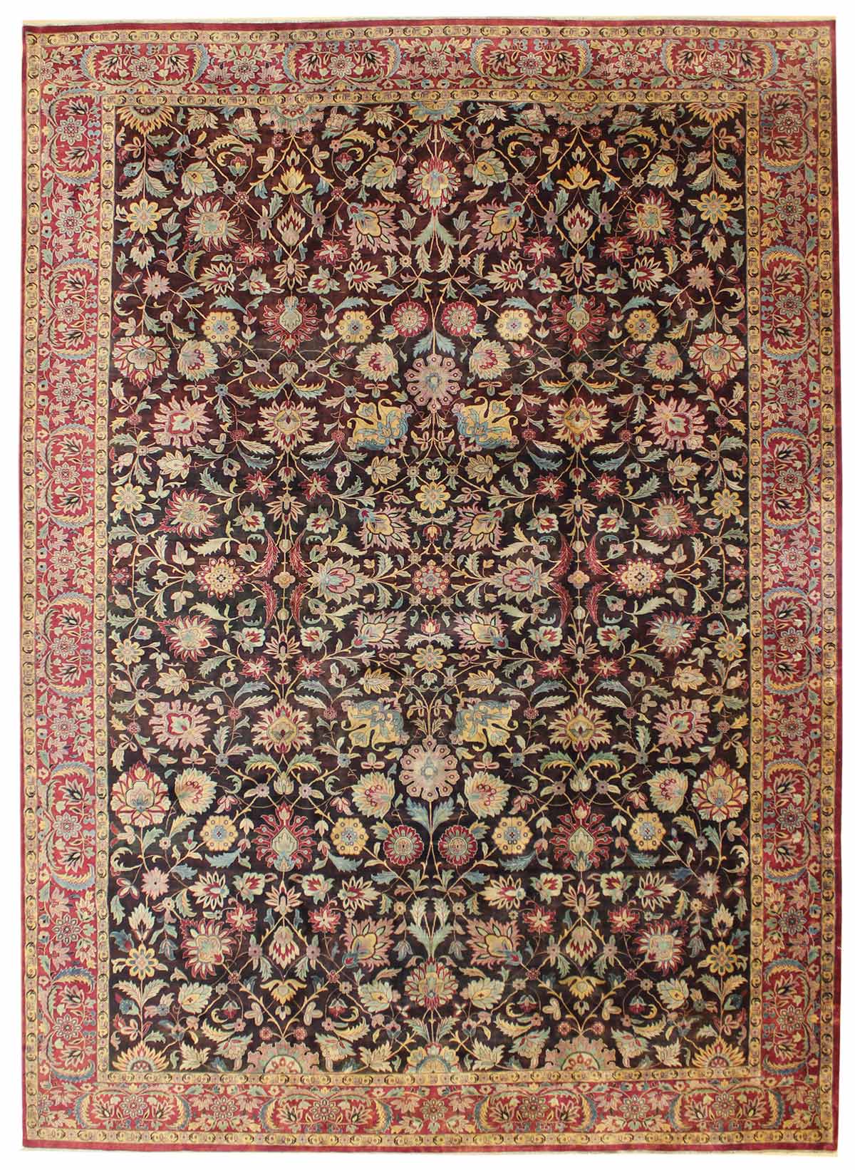 Handwoven Traditional Agra Rug J7922 - Authentic Indian Home Decor for Living Room, Bedroom & Office