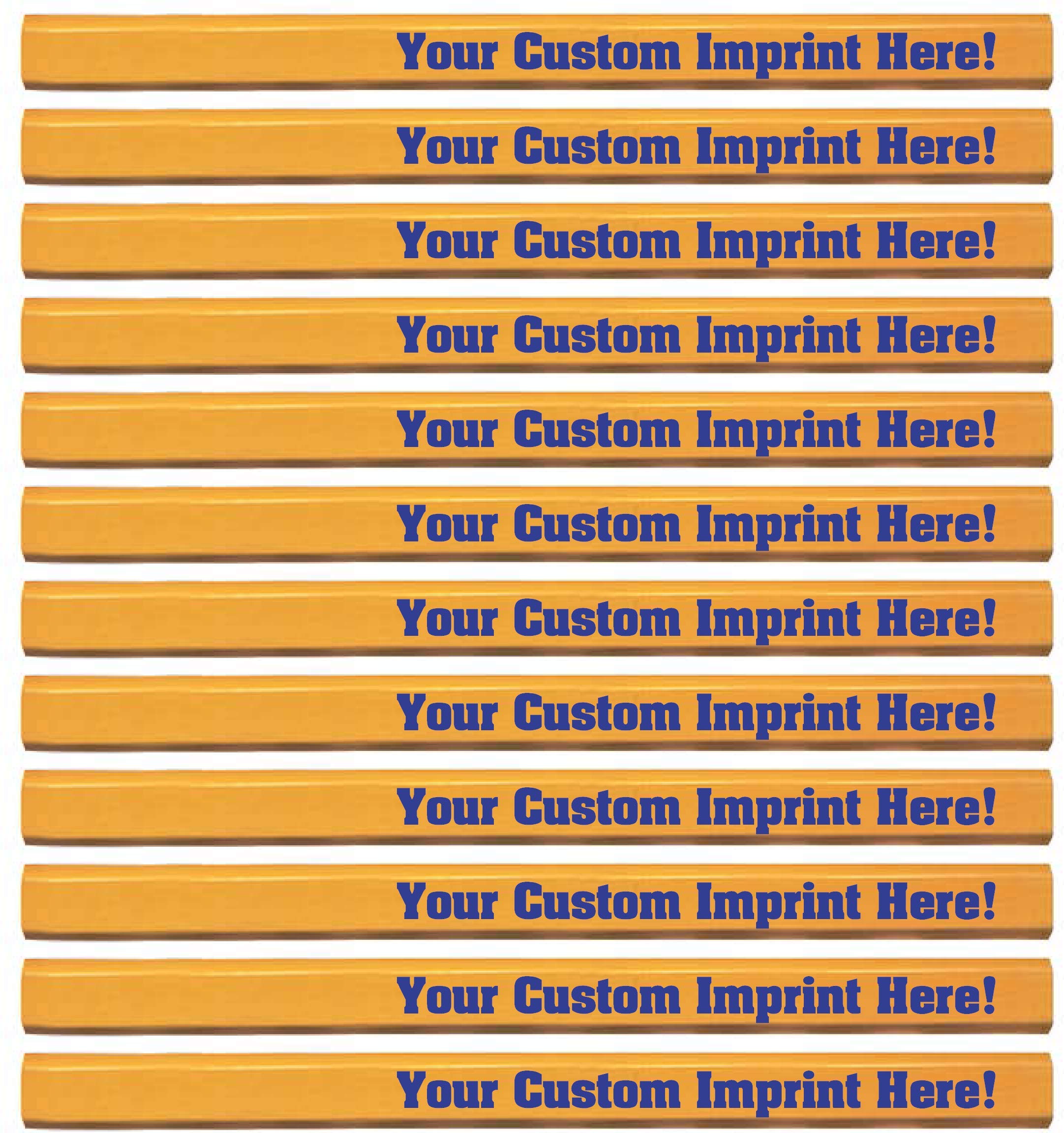 Custom Carpenter Pencils - Personalized Name/Logo - Pack of 12 for School & Office Use