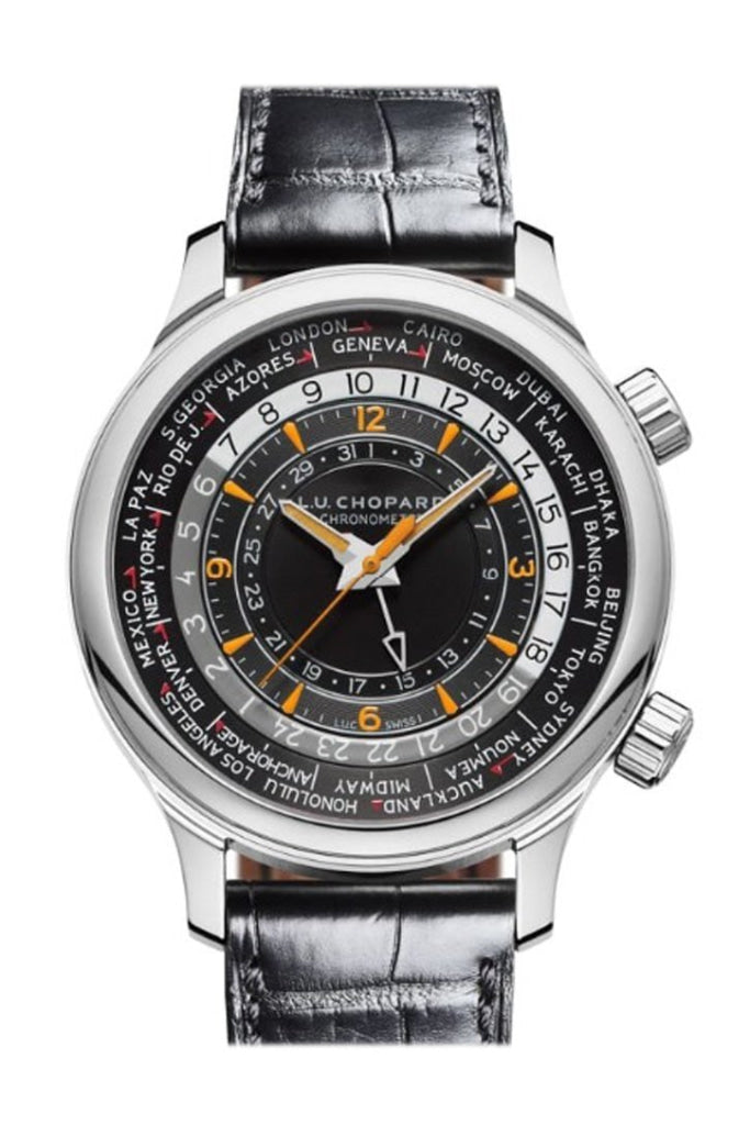 Chopard L.U.C Time Traveler One 42mm Stainless Steel Men's Watch 168574-3001 | Luxury Automatic Chronograph for Business & Formal Occasions