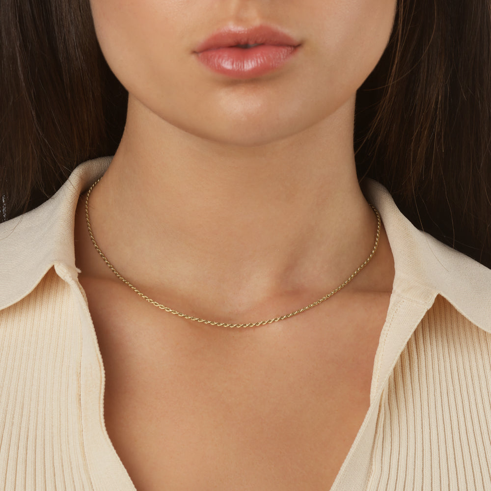 14K Gold Rope Chain Necklace for Women - Elegant Layered Necklace Jewelry for Everyday Wear & Special Occasions