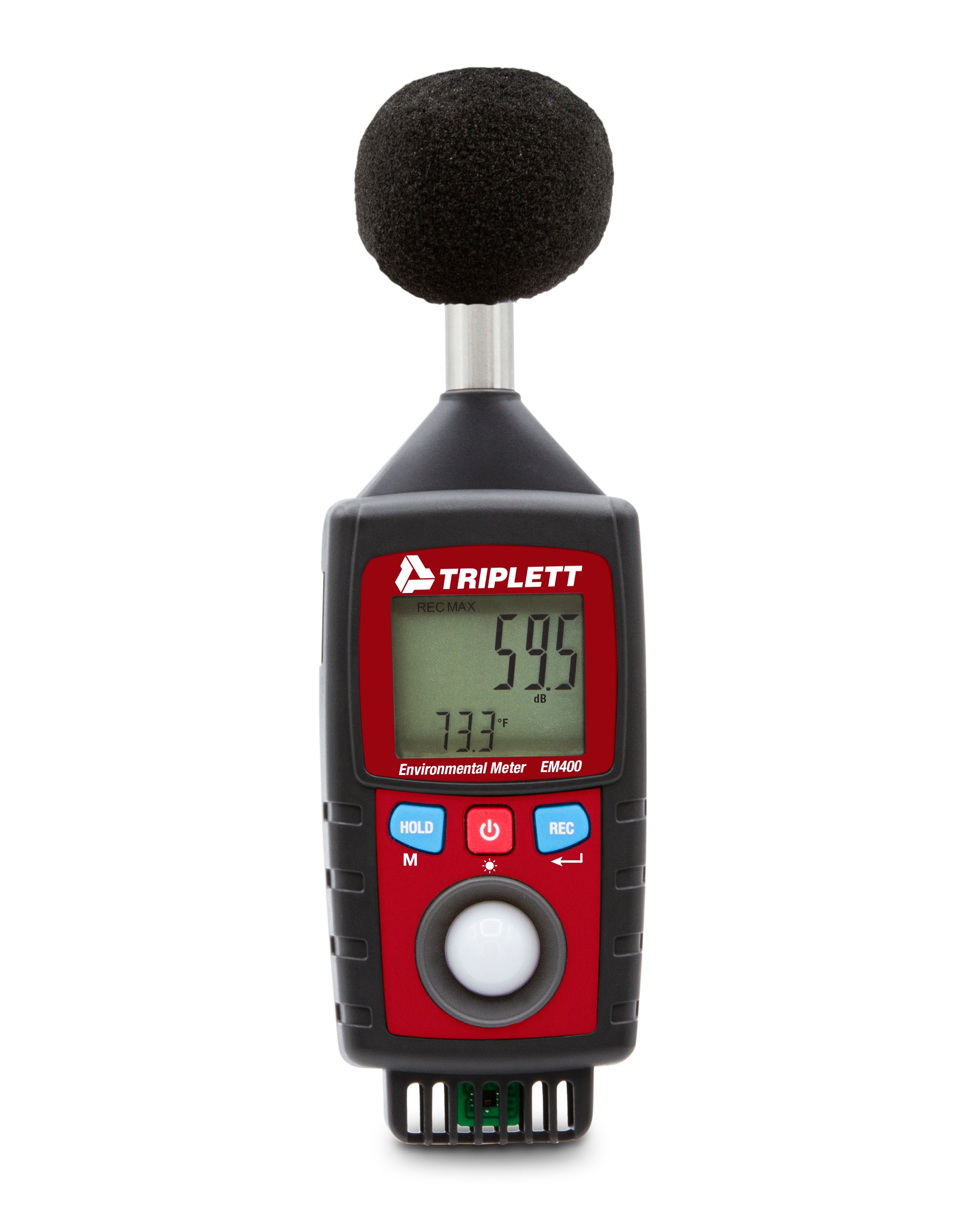 8-in-1 Environmental Meter with Sound Level Measurement (EM400) - Monitor Air Quality, Temperature, Humidity & Noise for Home, Office & Industrial Use
