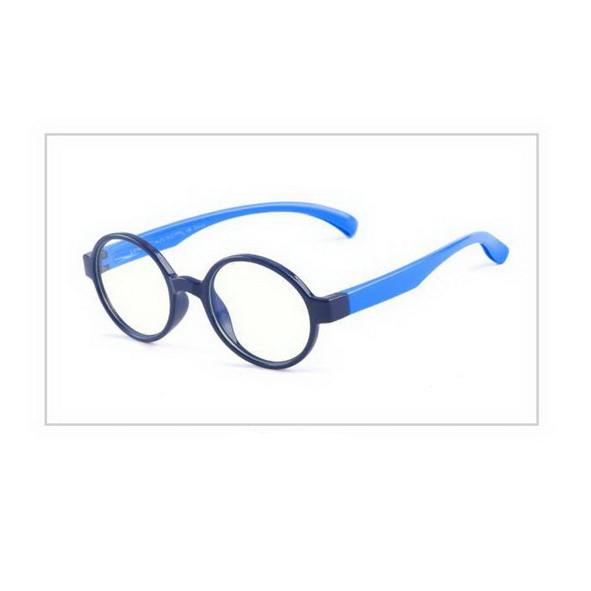 Blue Light Blocking Kids Glasses - Round Computer Glasses for Children (S8146) - Protect Eyes from Digital Screens for School & Gaming
