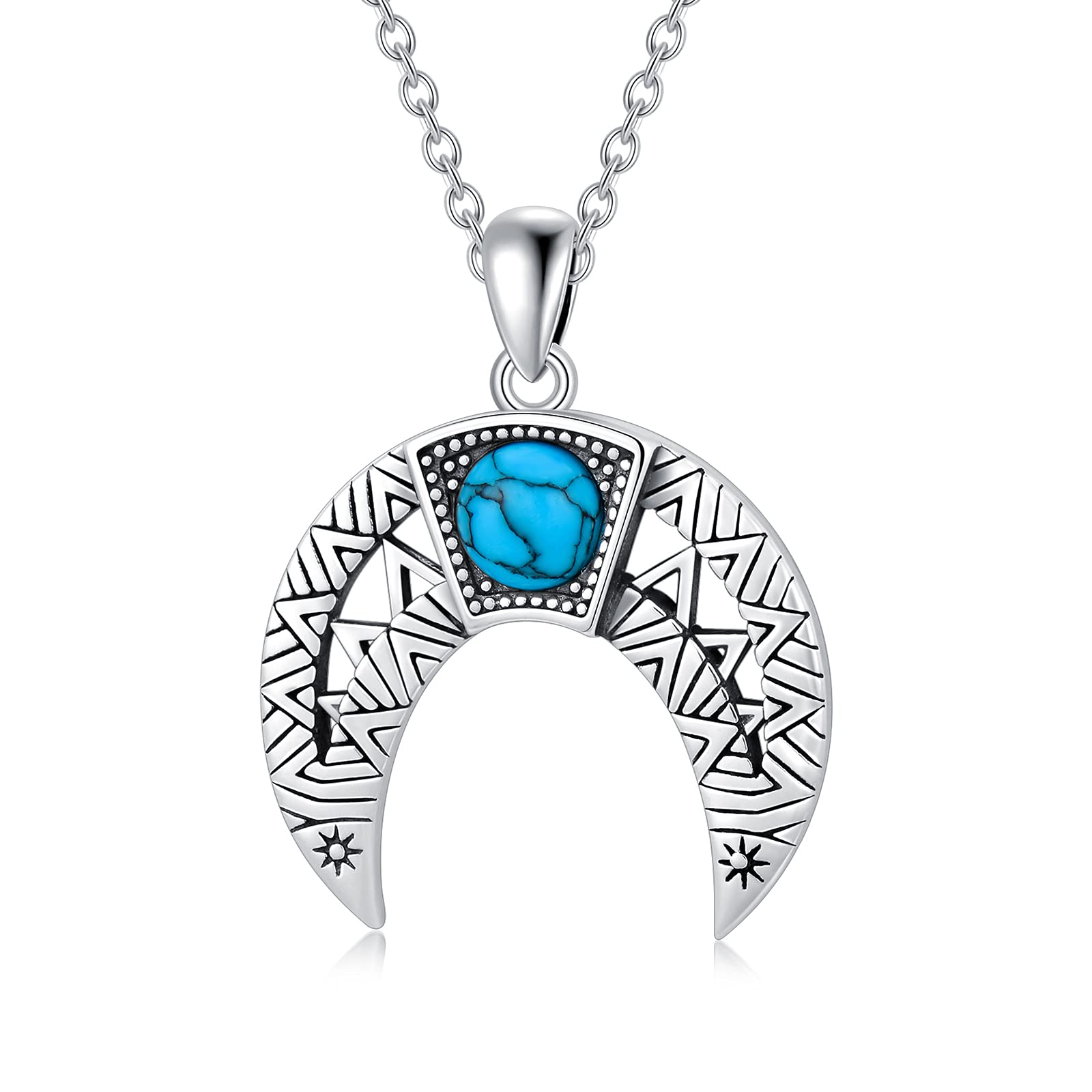 Dorunmo 925 Sterling Silver Crystal Pendant Necklace for Women & Teen Girls - 18