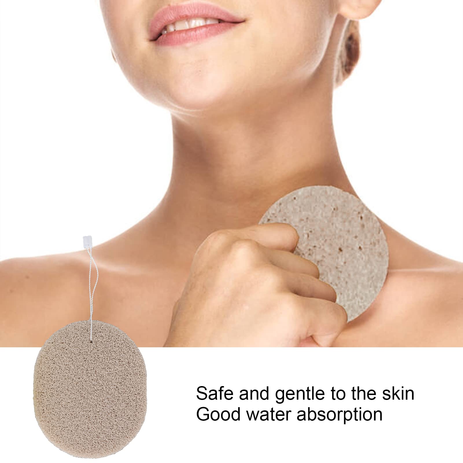 EXCLUZO Gentle Face Cleansing Sponge - Multi-Purpose Makeup Remover & Exfoliator | Portable Facial Wash Sponge for Daily Skincare, Travel & On-the-Go Use