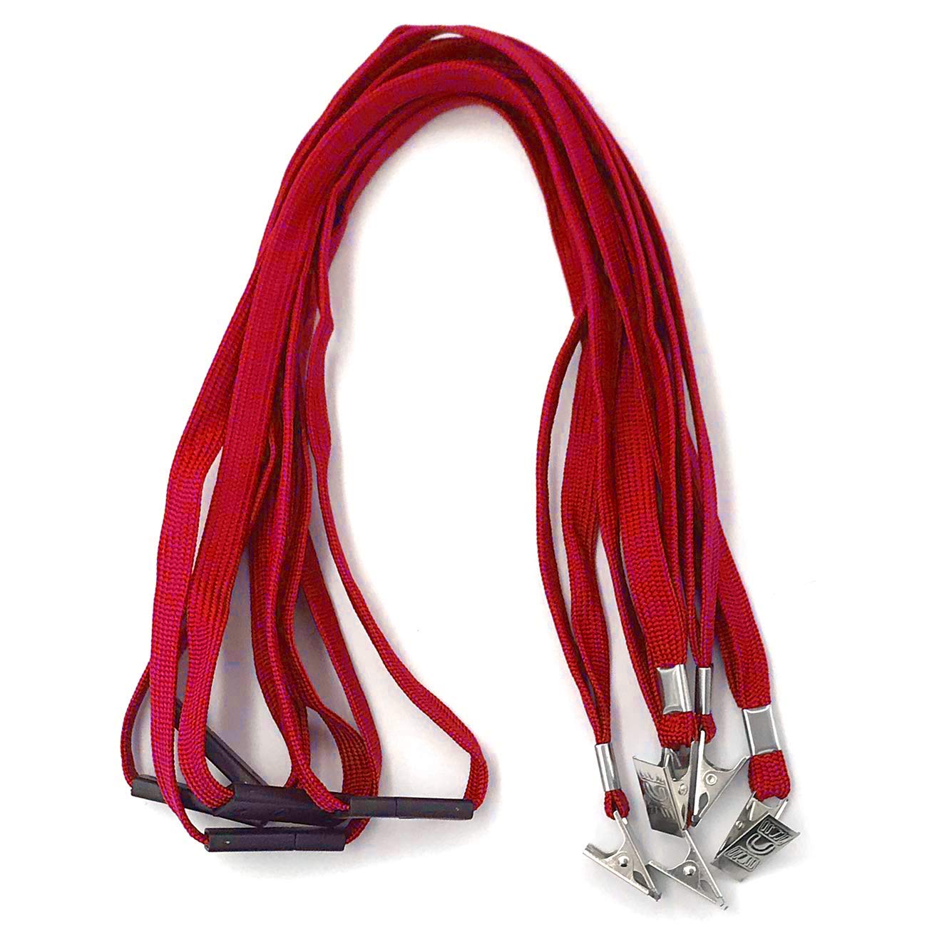 Premium Breakaway Safety Lanyards - 25 Pack with Bulldog Clips for Badges & ID Cards