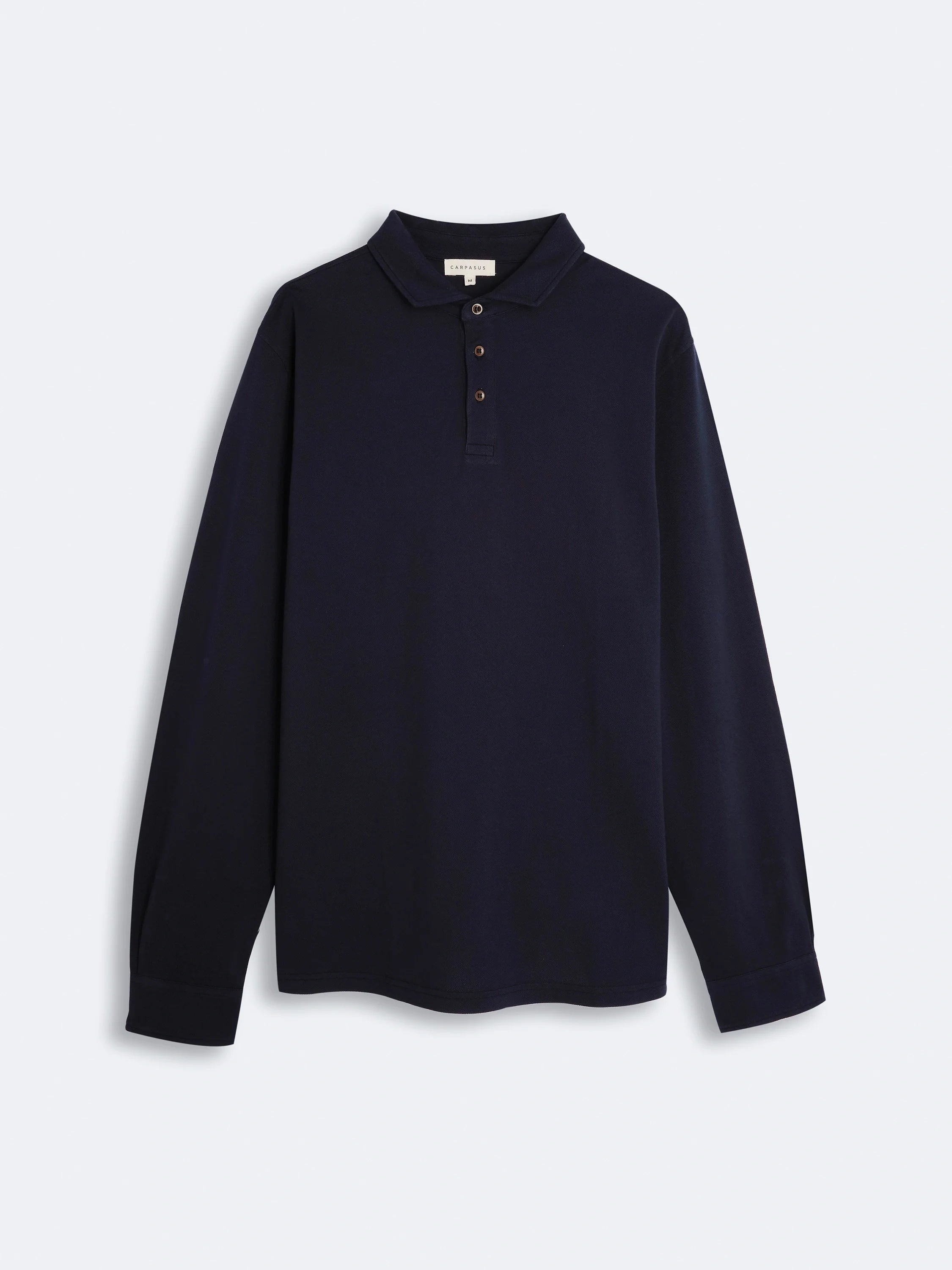 Men's Classic Polo Shirt - Cavalo Long Marine Blue - Breathable Cotton Blend for Casual & Business Wear - Perfect for Golf, Office & Outdoor Activities