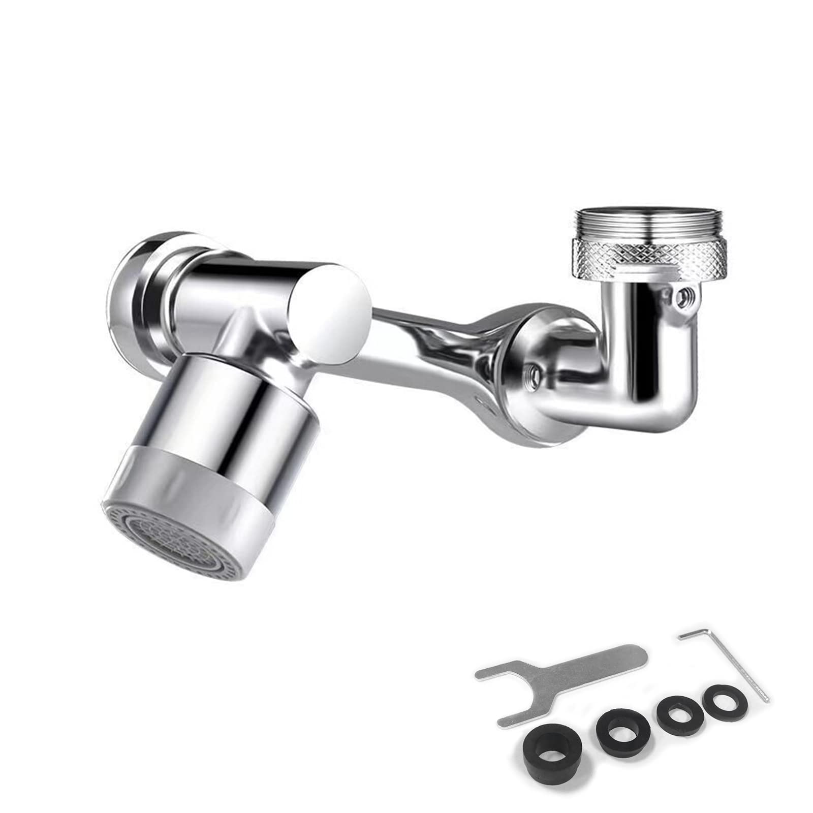 360° Rotatable Kitchen Faucet Aerator with 2 Spray Modes - Universal 20/22/24mm Female Thread Bathroom Sink Faucet Extender for Easy Installation | Perfect for Dish Washing, Hand Cleaning & Sink Maintenance