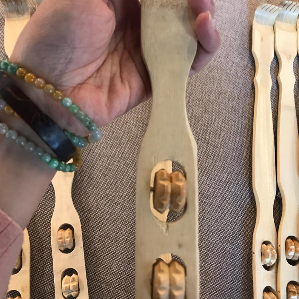 5-Pack Traditional Bamboo Back Scratcher - Long Wooden Massage Tool for Instant Itch Relief - Perfect for Home, Office & Travel Use