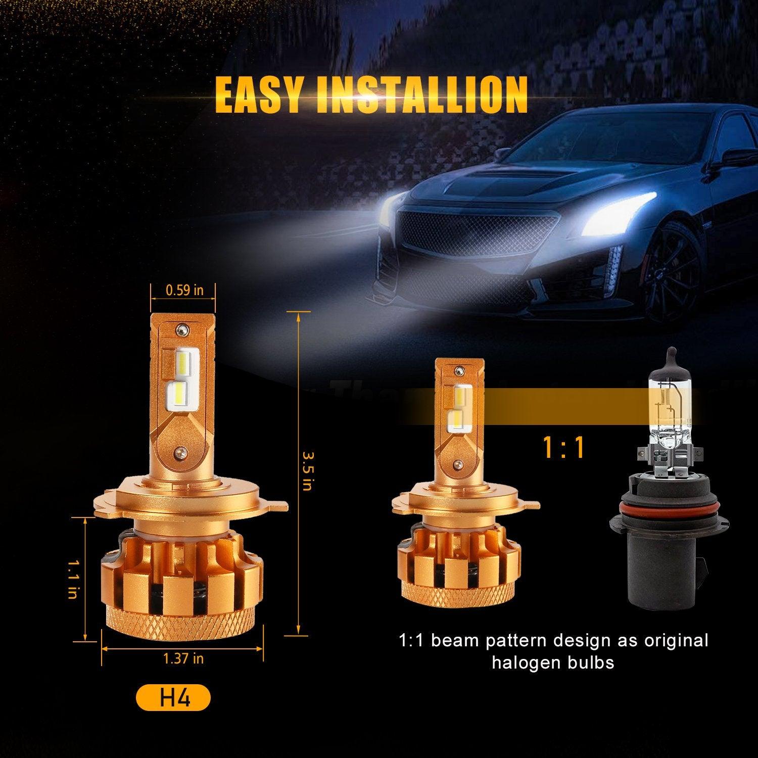 2010-2019 Nissan Navara 9003 HB2 LED Headlight Bulbs - High/Low Beam 14000LM Super Bright F16 Plus Series - Perfect for Night Driving & Off-Road Adventures
