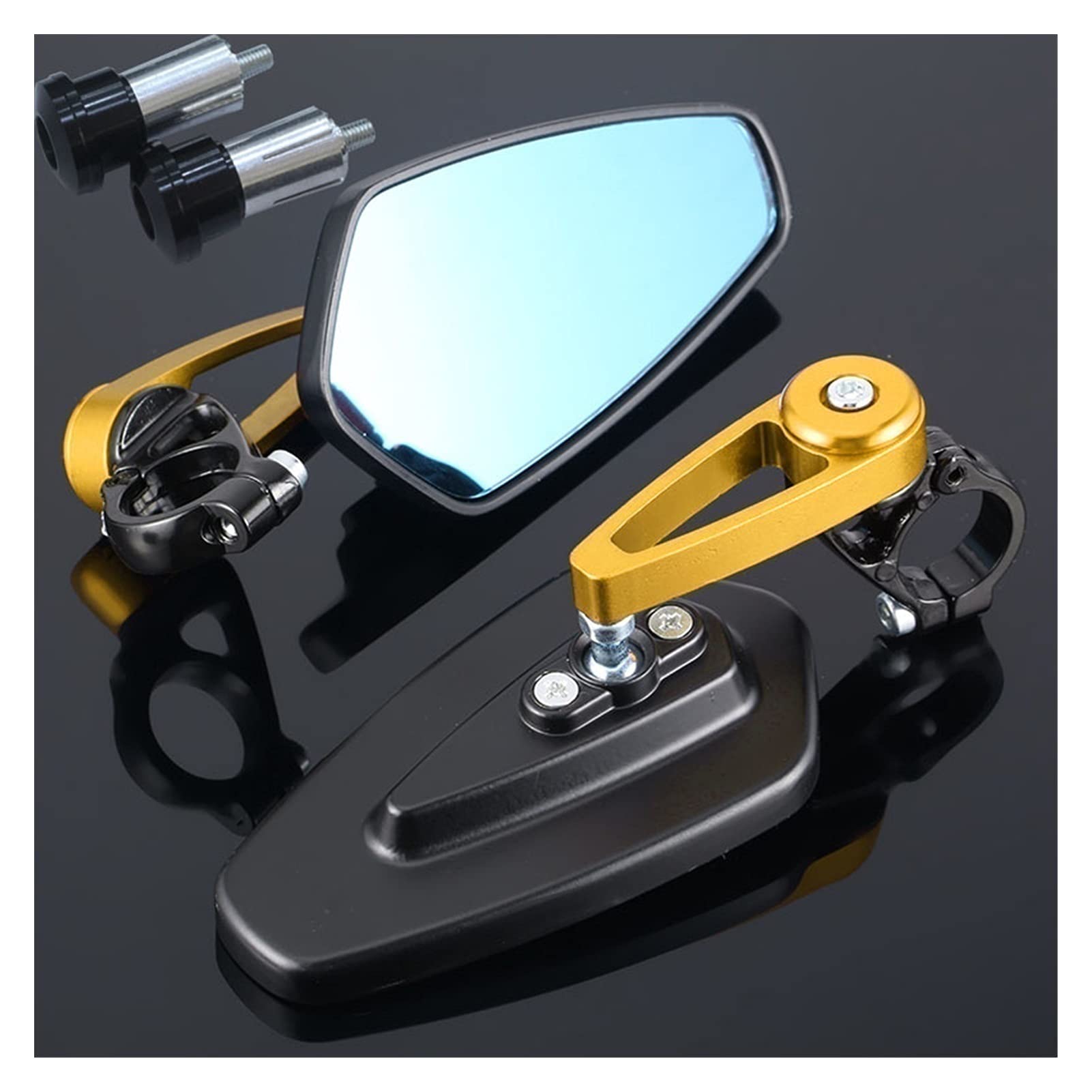 Universal Motorcycle Bar End Mirrors - Adjustable Rearview Side Mirrors for Honda Ruckus, Zoomer, NC750X, CBF600, NSR, CB500F, X-ADV, CBR600 F4I - Perfect for City Commuting & Highway Riding