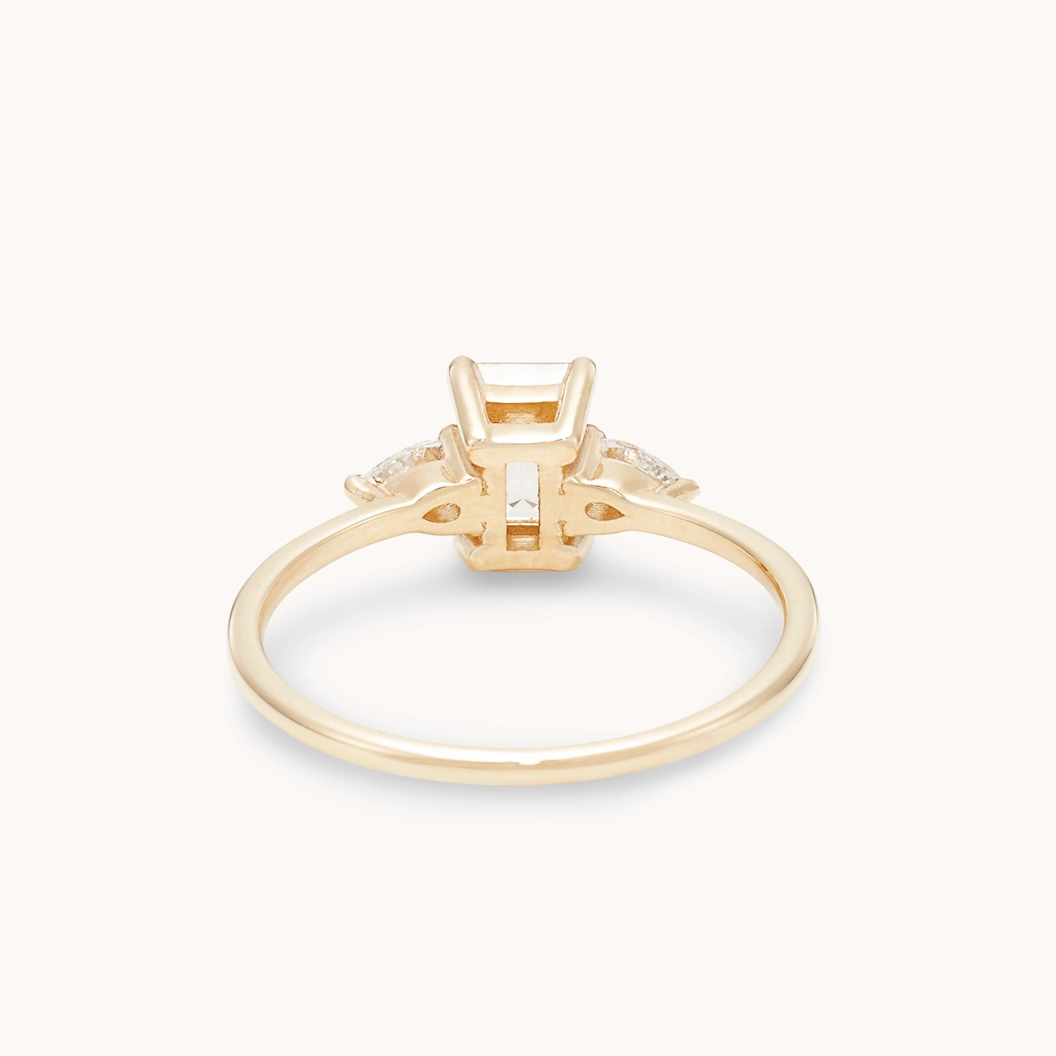 Glacial Promise Unique 14K Yellow Gold Step Cut Diamond Ring – Perfect for Engagement, Anniversary & Special Occasions