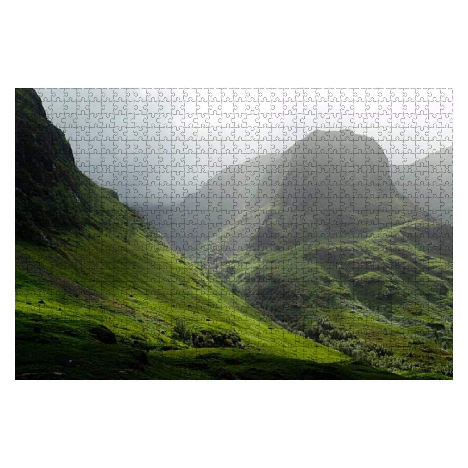 Glencoe Pass Scotland Landscape Jigsaw Puzzle - 1000 Piece Large Puzzle for Adults & Kids (20”x30”) - Educational Brain Game, DIY Challenge, Indoor Activity, Gift Idea for Puzzle Lovers - Perfect for Family Game Night & Rainy Day Entertainment