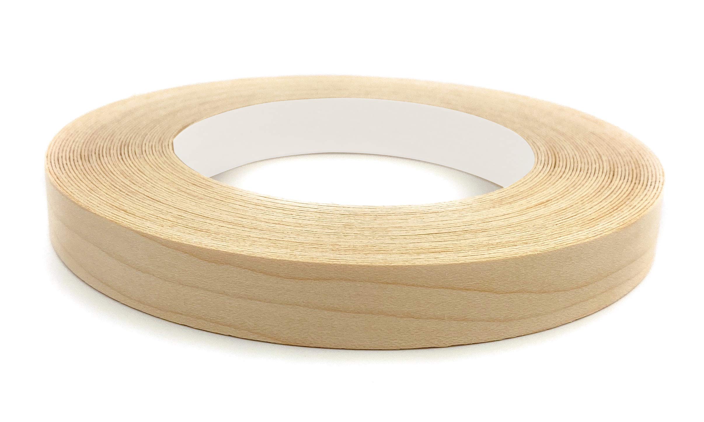 Maple Pre-Finished 3/4 Inch X 25 Ft Roll Plywood Edge Banding - Peel & Stick Strong Adhesive Wood Veneer for Furniture Restoration | Easy Application DIY Woodworking Project | Cabinet, Table, Bookshelf Edge Trim Solution