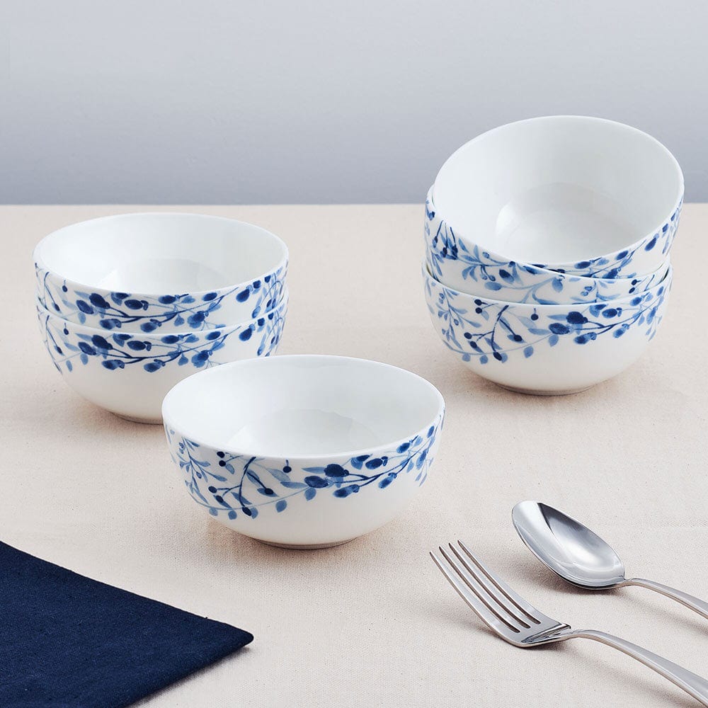 Taryn Set of 6 Fruit Bowls - Premium Melamine Serving Bowls for Fruits, Salads, Snacks - Perfect for Kitchen, Dining Table & Party Serving
