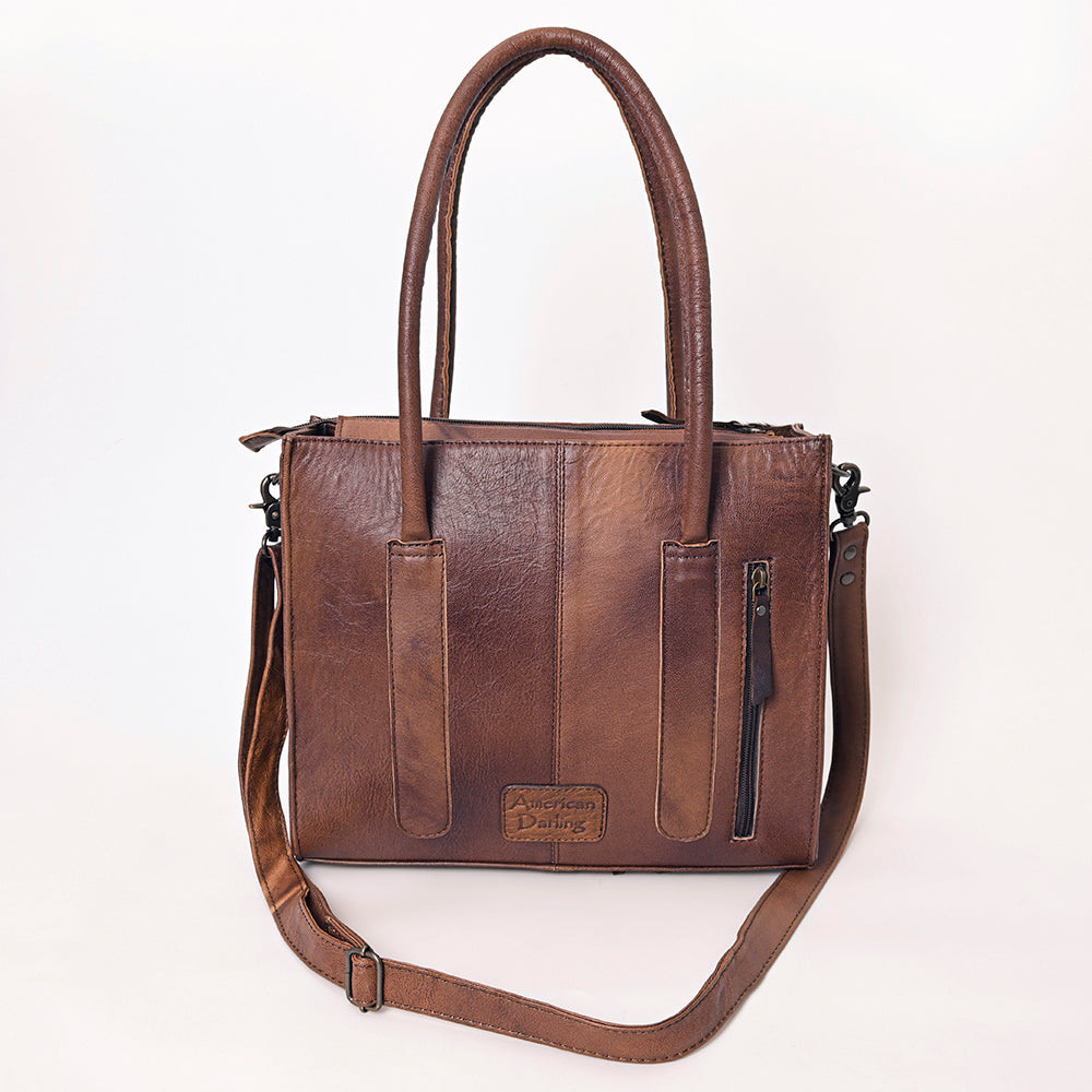 American Darling ADBG1091A Genuine Leather Women's Western Tote Handbag Purse - Perfect for Work, Travel & Everyday Use