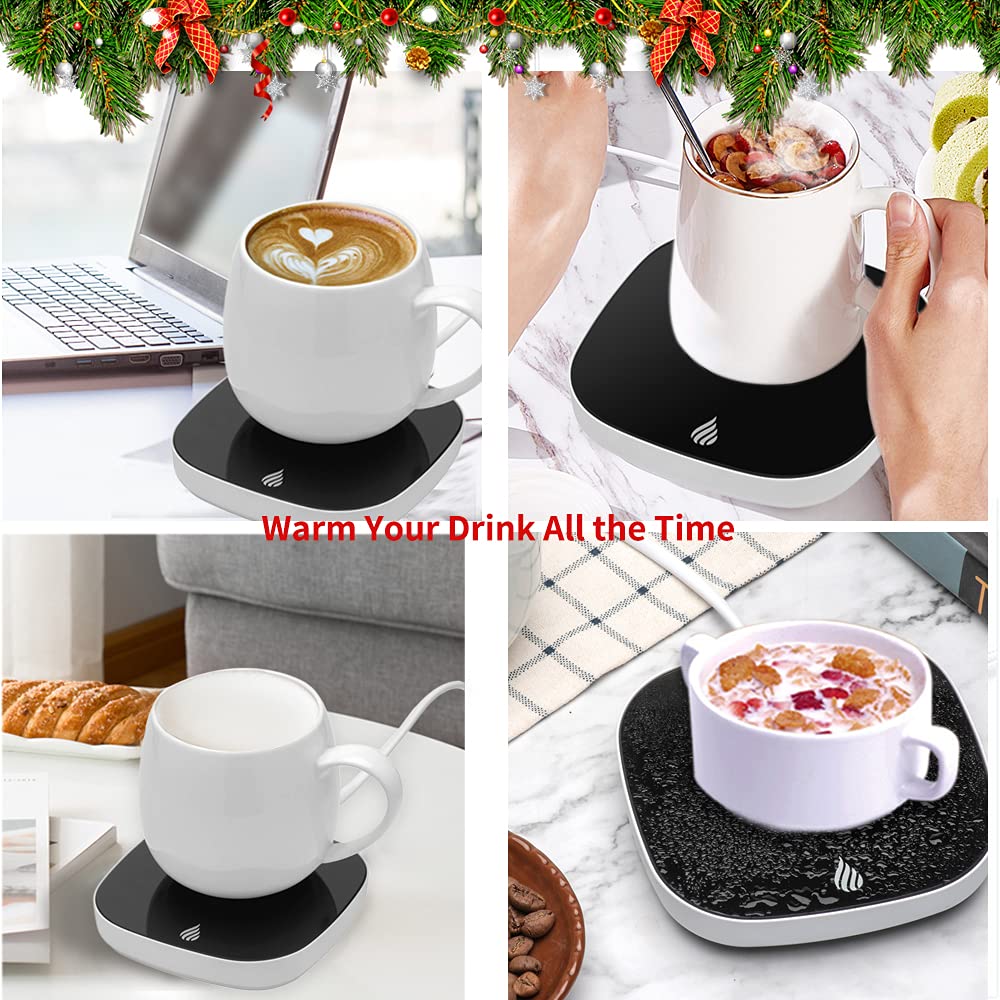 Electric Coffee Mug Warmer for Desk with Auto Shut Off - USB Powered Beverage Warmer for Coffee, Tea, Milk & Cocoa - Perfect for Office, Home & Dorm Use