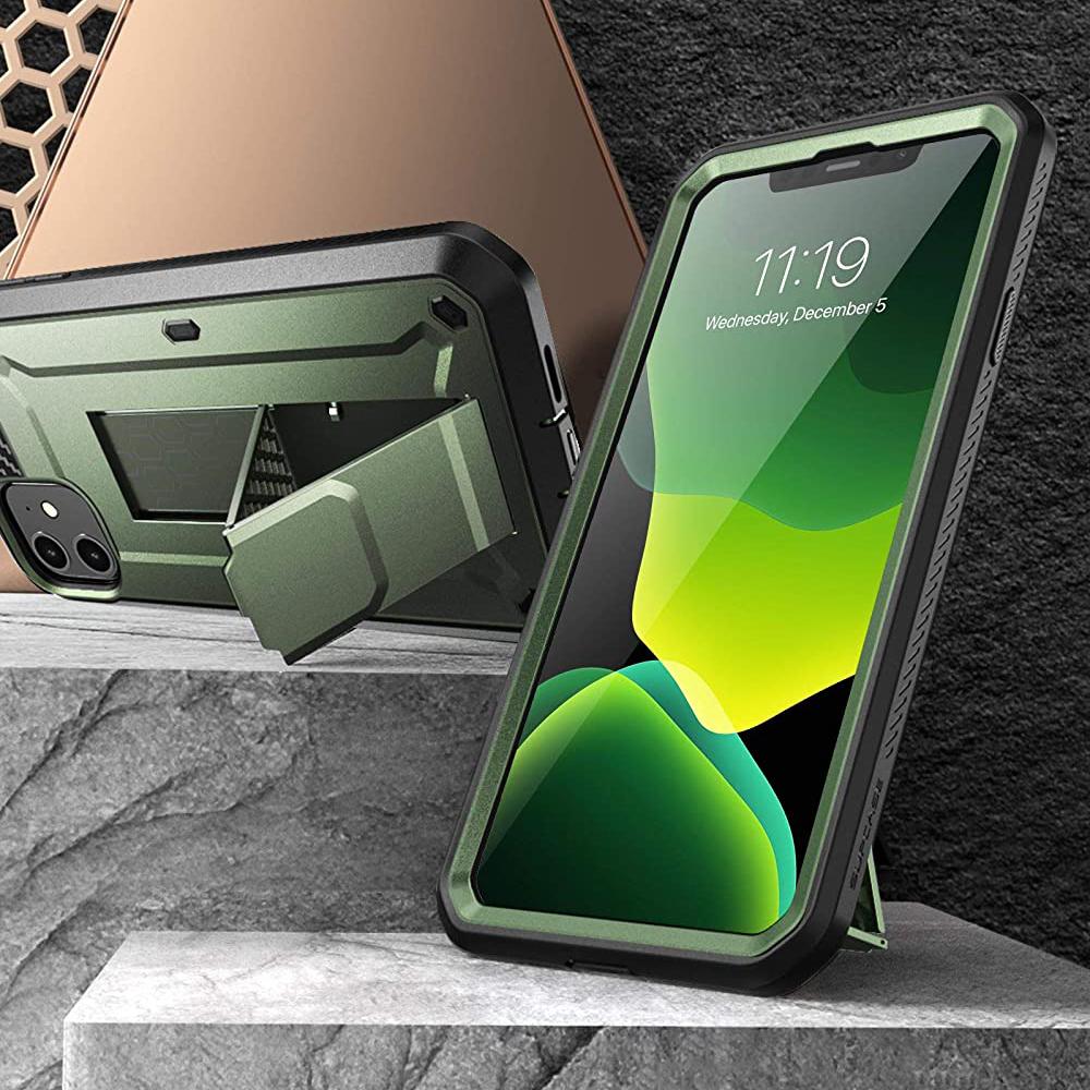 iPhone 11 6.1 Inch Shockproof Case - Unicorn Beetle Pro Rugged Protective Cover with Built-in Screen Protector, Military Grade Drop Protection, Dark Green - Perfect for Outdoor, Work & Extreme Sports