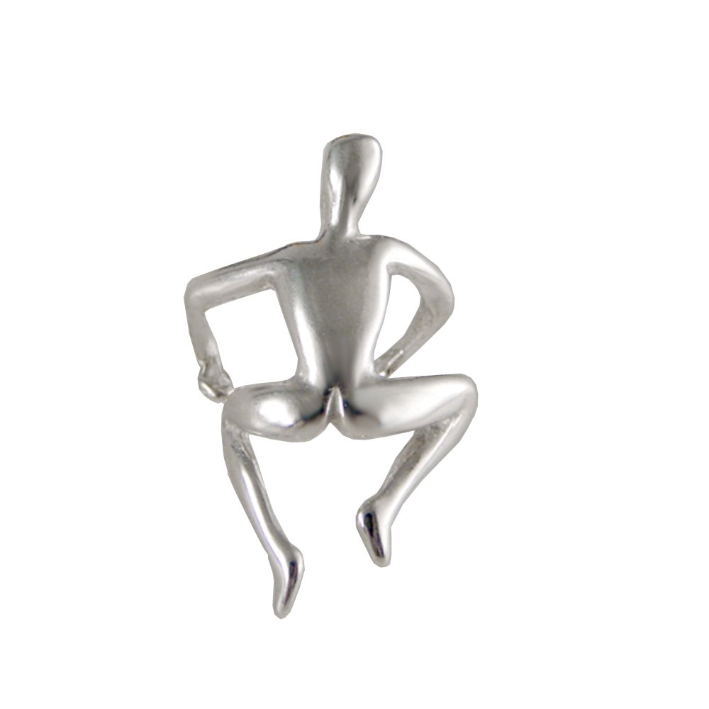 Sterling Silver Little Climbing Man Ear Cuff - Trendy Cartilage Ear Cuff Jewelry for Women, Minimalist Boho Earring for Helix, Tragus & Outer Ear - Perfect for Parties, Date Night & Everyday Wear