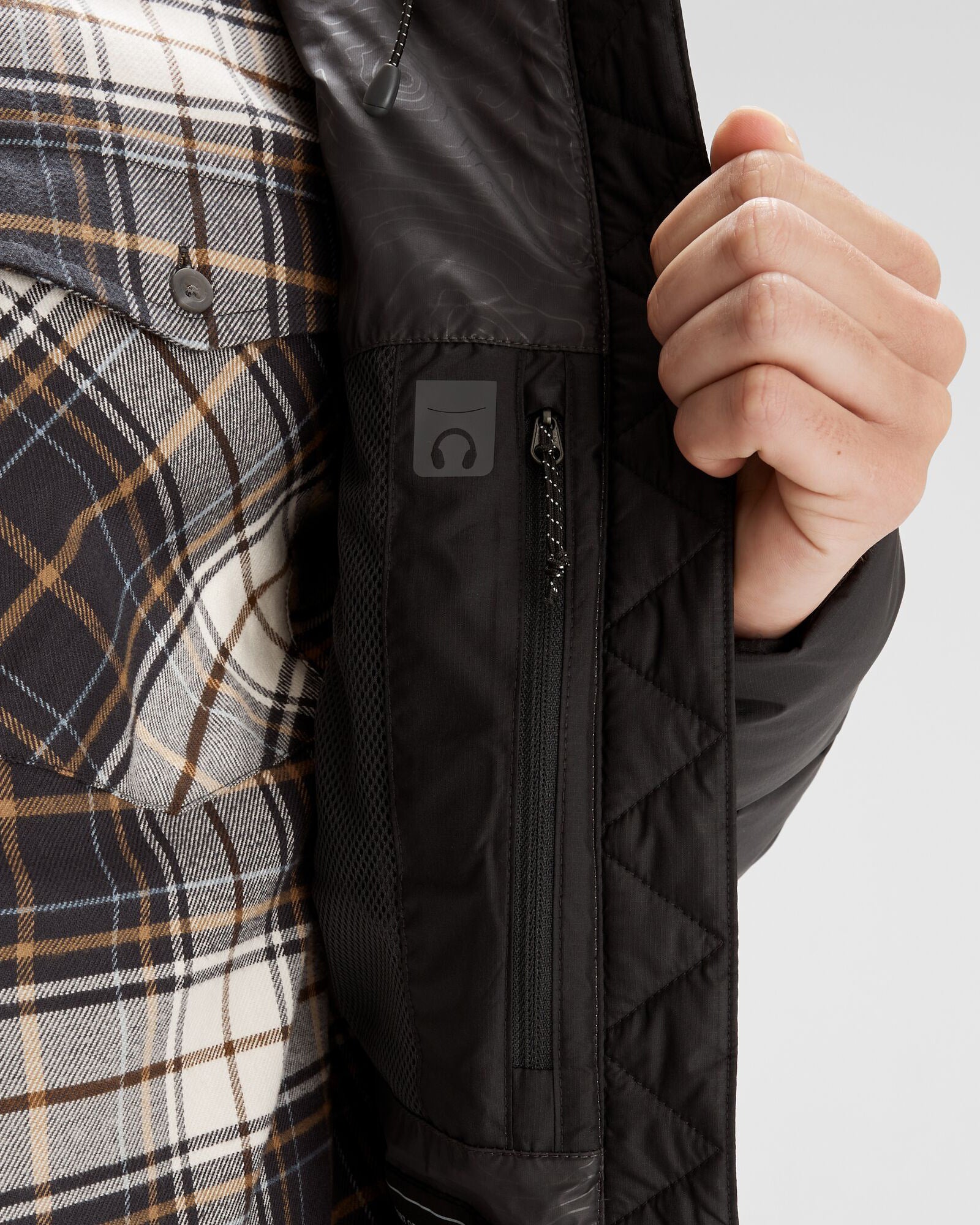 Men's Epiq Hooded Down Jacket - Steel Grey/Black - Winter Warm Waterproof Puffer Coat for Outdoor Activities & Daily Wear